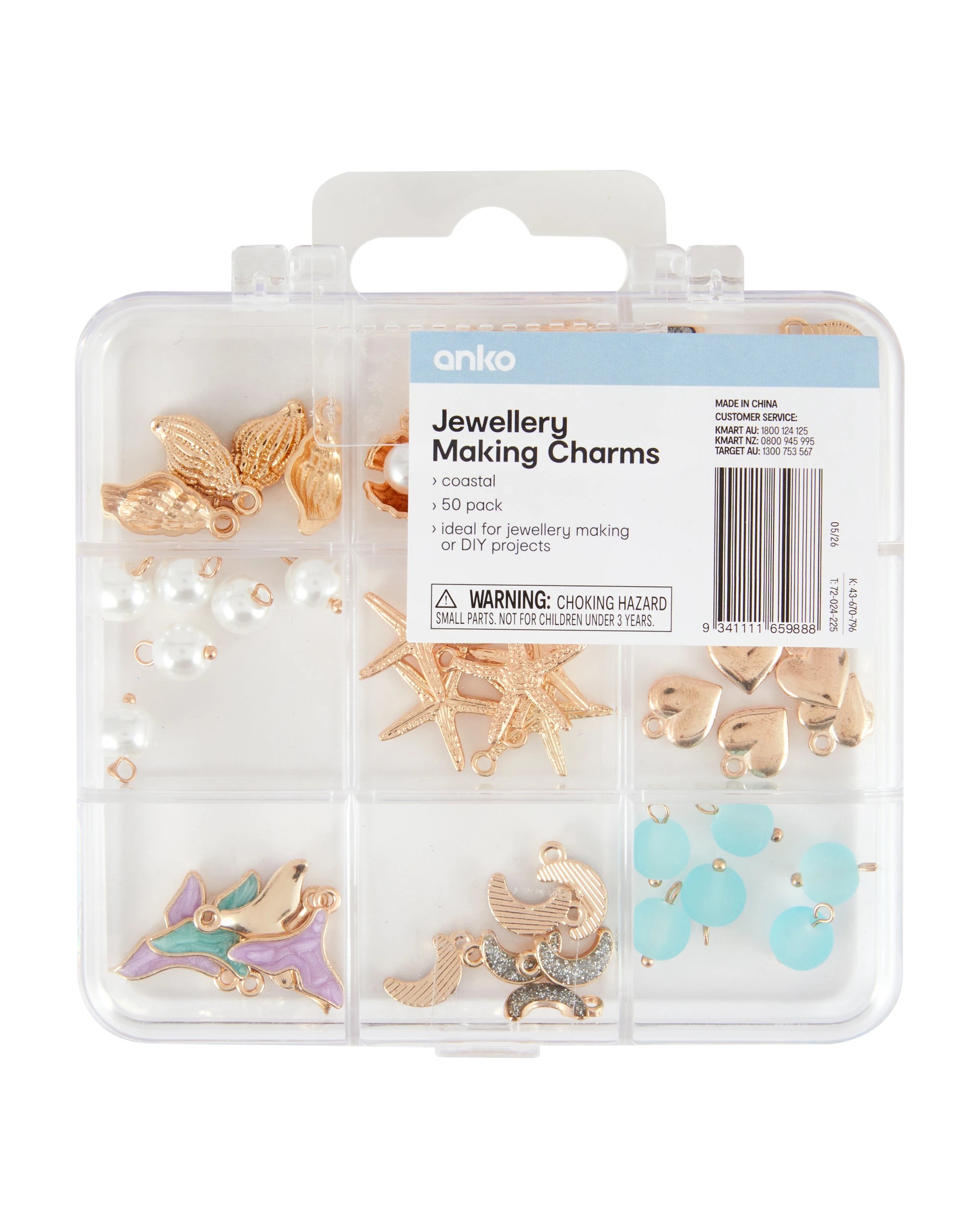 1 50 Pack Jewellery Making Charms - Coastal, 1 of 3