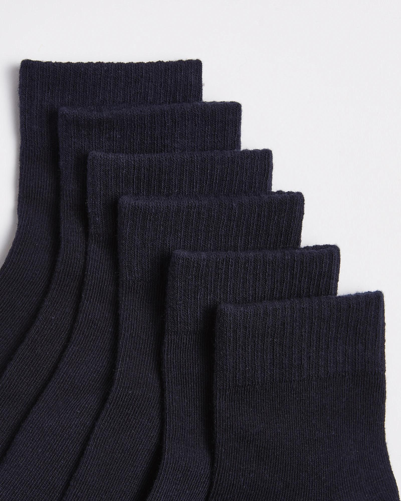 2 Maxx School Quarter Crew Kids Socks 6 Pack NAVY BLUE, 2 of 3
