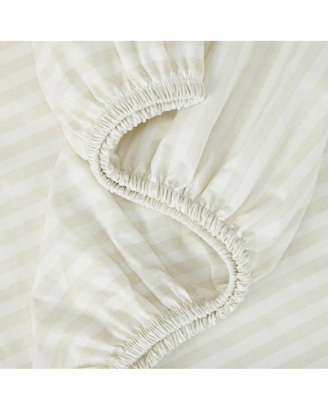 3 250 Thread Count Stripe Cotton Sheet Set - Queen Bed, Natural, 3 of 7