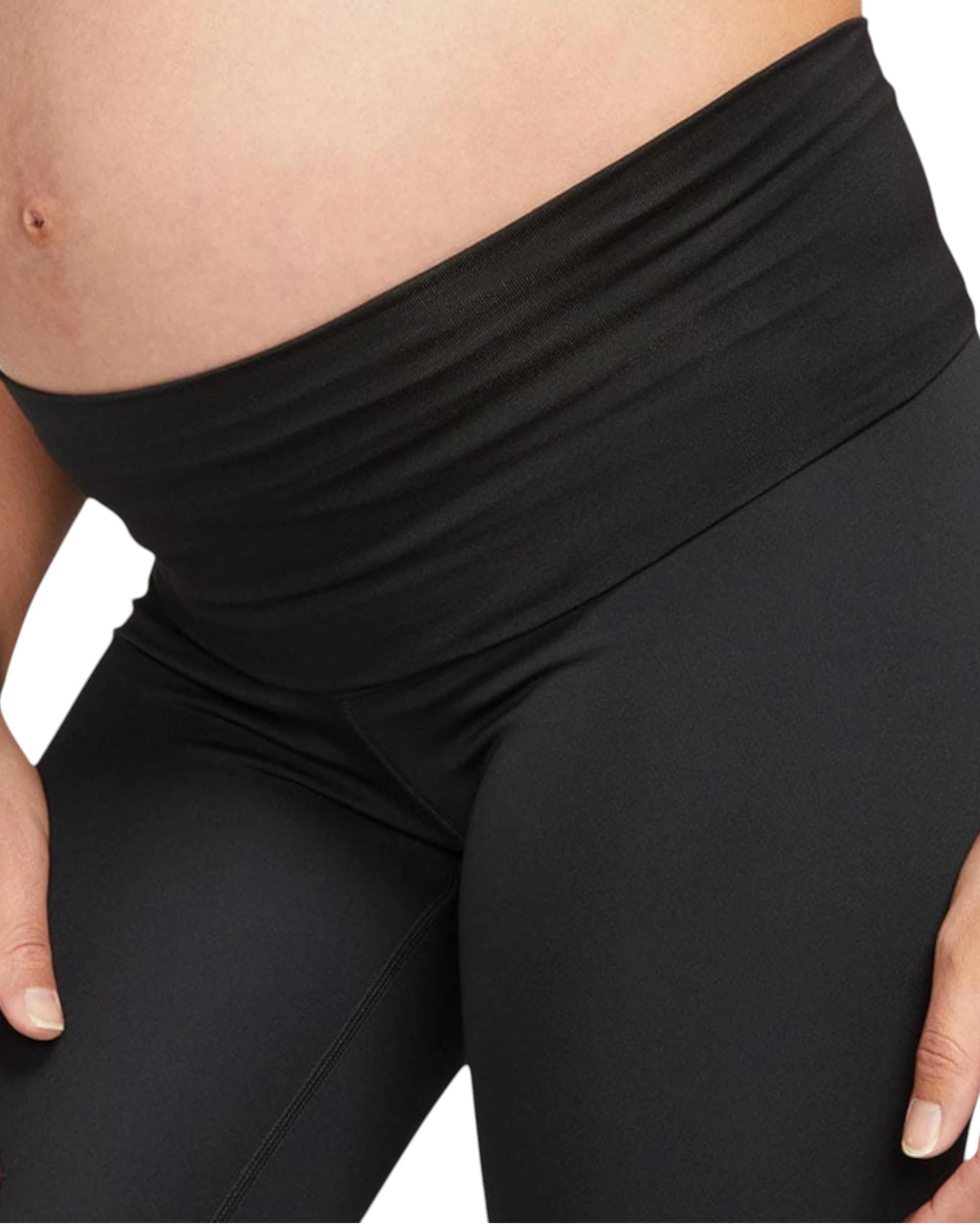 2 Nike Womens One High-Waisted Black Leggings (Maternity) BLACK, 2 of 5
