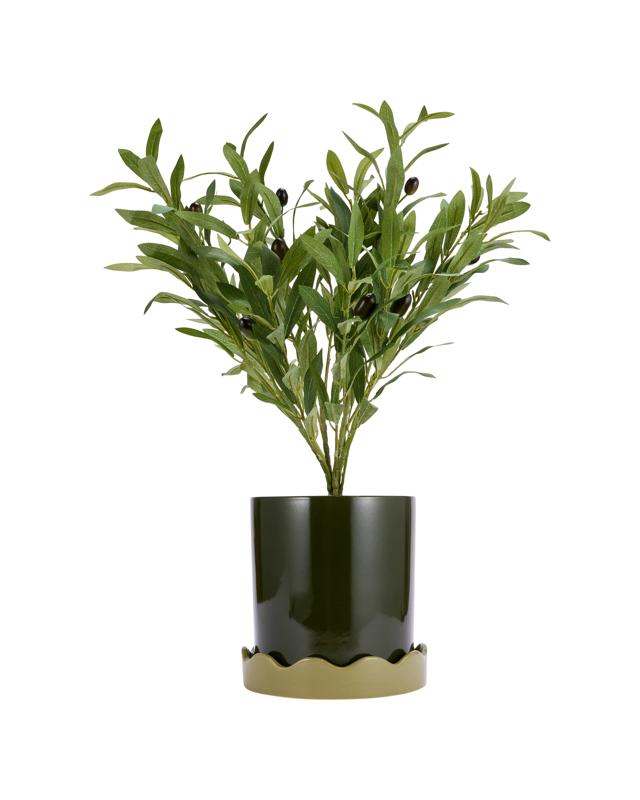 Green Glazed Pot with Sa