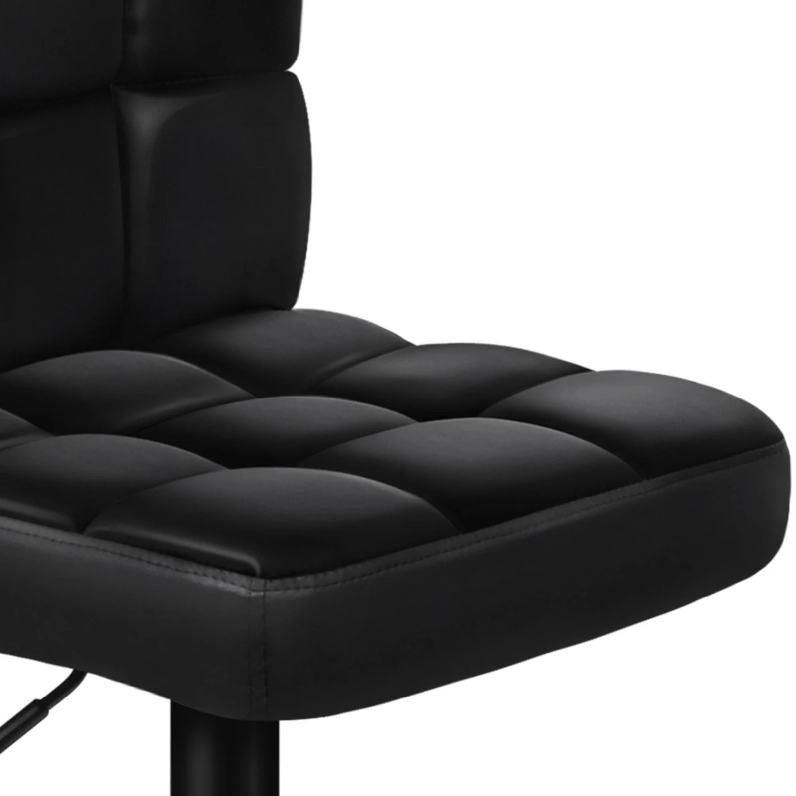 5 Alfordson 2x Bar Stools Leather Gas Lift - Black, 5 of 10