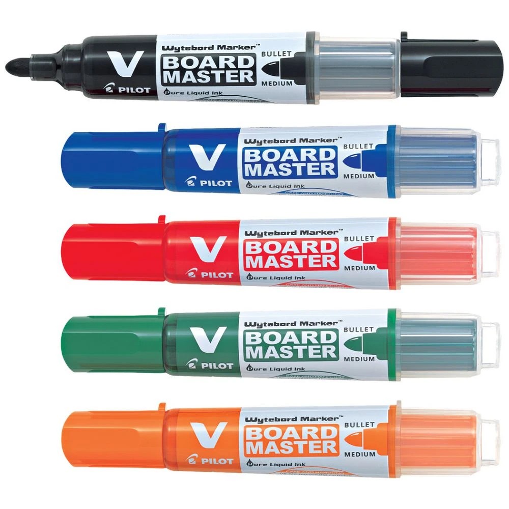 3 PILOT V Board Master Whiteboard Marker Bullet Assorted 5 Pack, 3 of 7