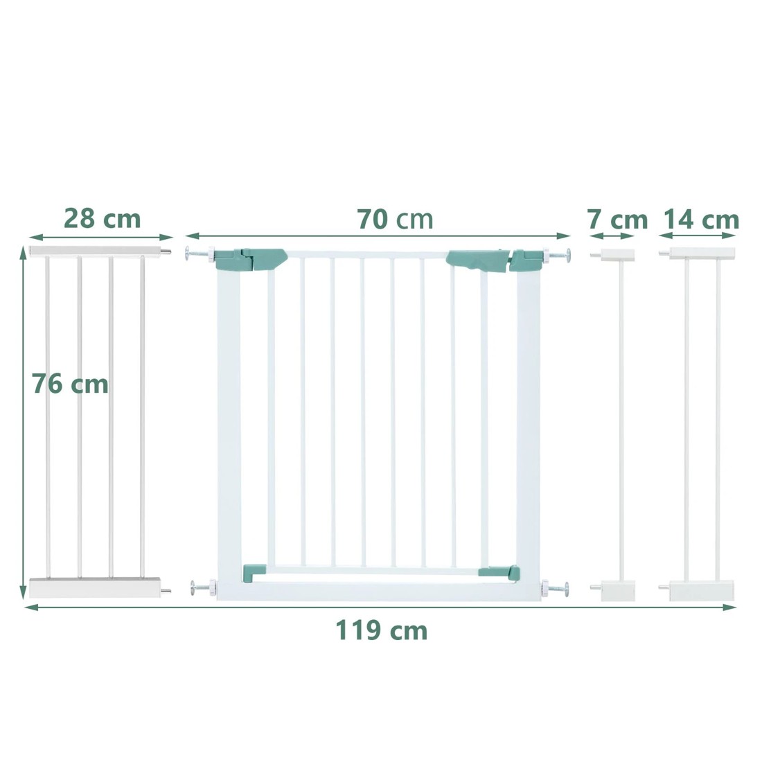 3 Costway Baby Security Gate Metal Walk Thru Pets Door, 3 of 5