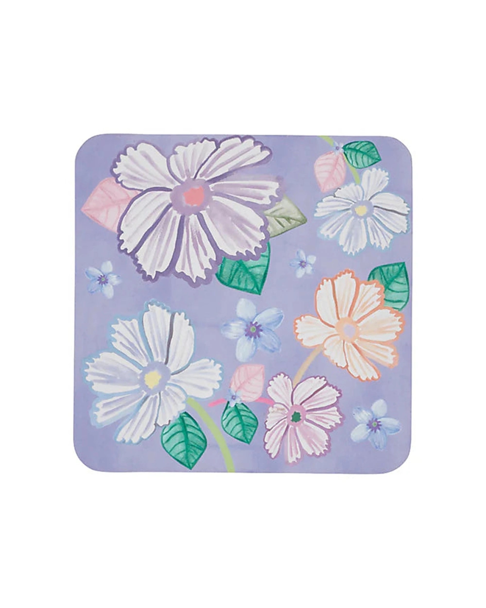 1 Maxwell And Williams Poppy Love Square Coasters Set 4pc 10.5cm Cork Backing - Multi, 1 of 4