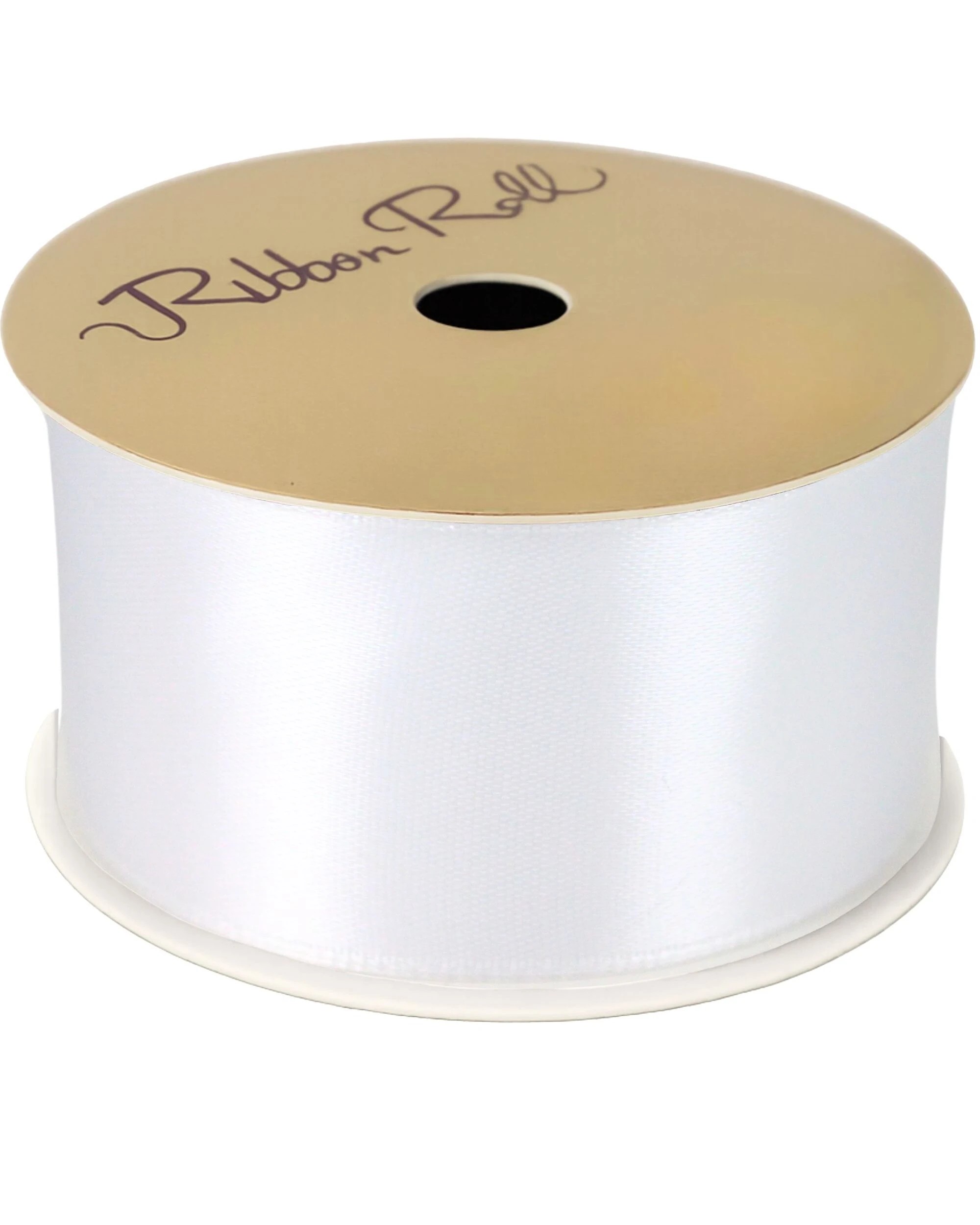 2 Artwrap Satin Ribbon Roll 38mm x 3m - White, 2 of 2