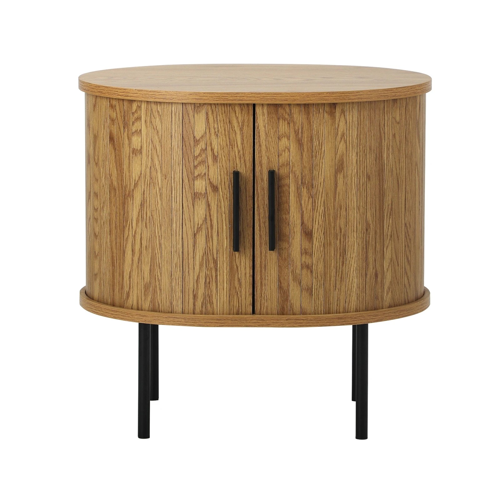 8 Oikiture Set of 2 Bedside Tables Side End Tables 2-tier Storage Cabinet - Natural, 8 of 9