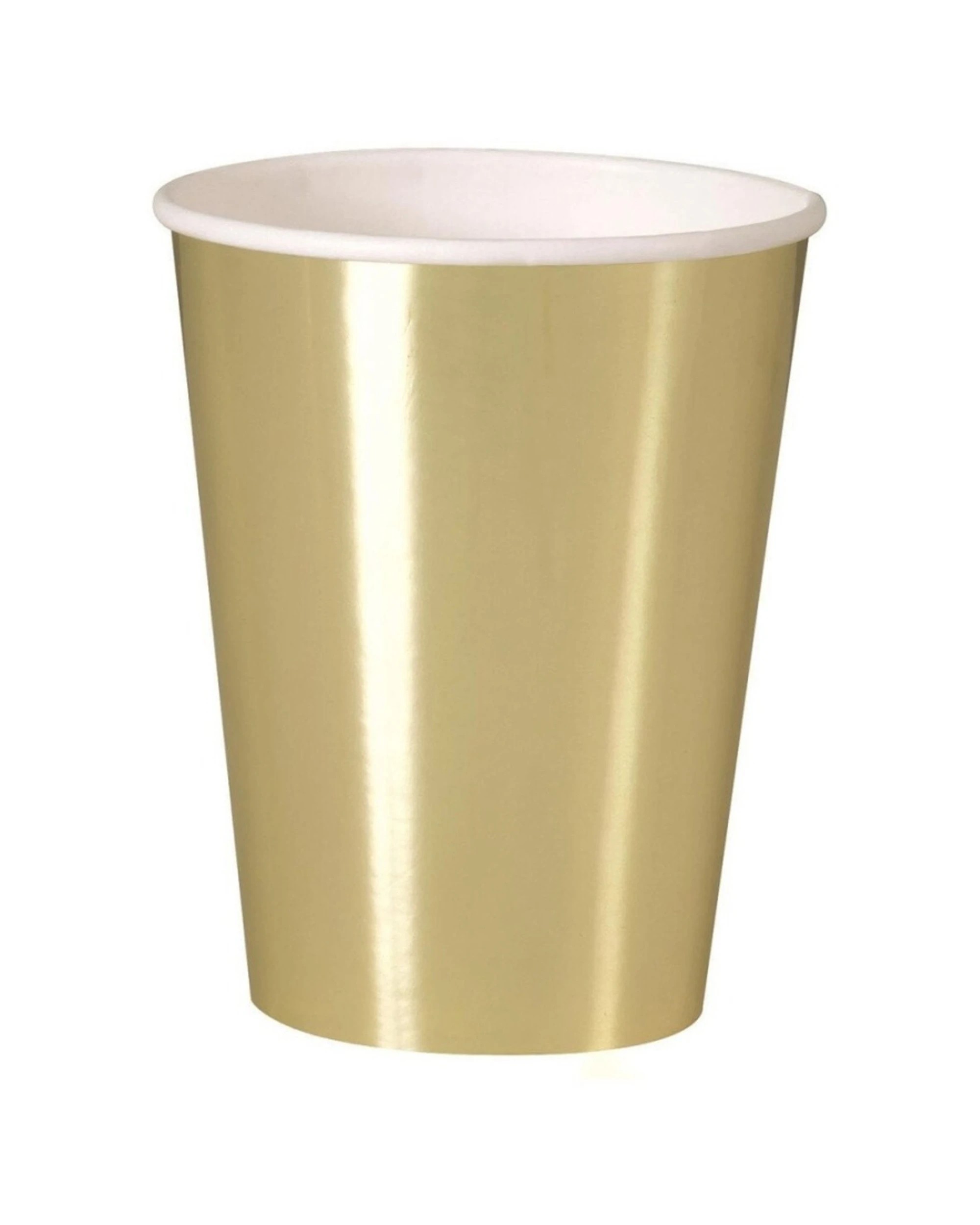 2 Unique Gold Foil Paper Cups 270ml Pack of 8 - Gold, 2 of 2
