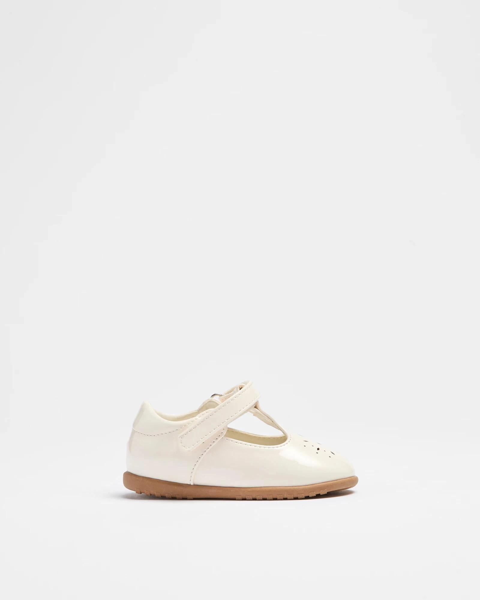 1 Target Baby Girls First Walker Jazz PU Classic Mary Jane Flats OFF WHITE, 1 of 2