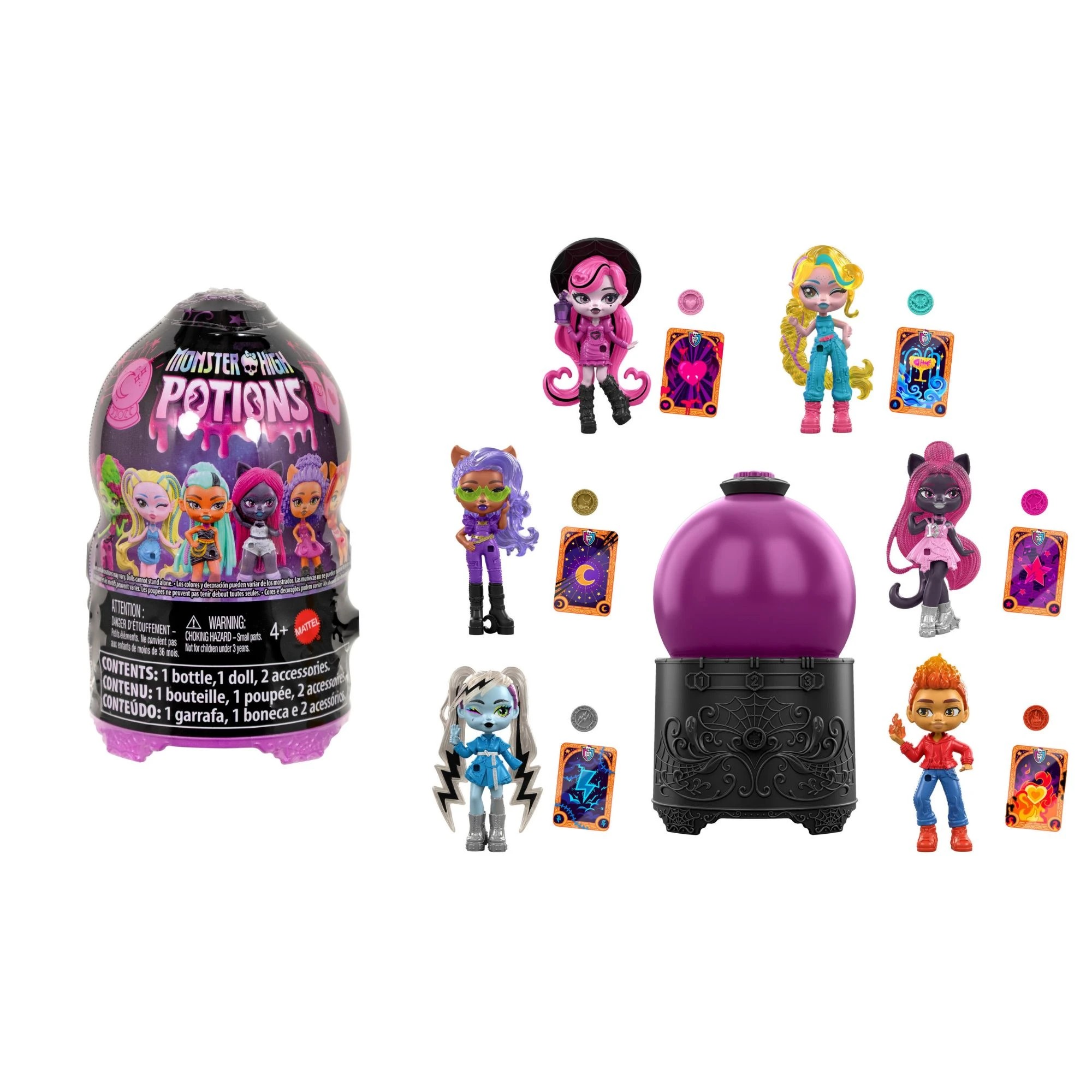 1 Monster High Potions Crystal Ball Mini Dolls - Assorted, 1 of 6