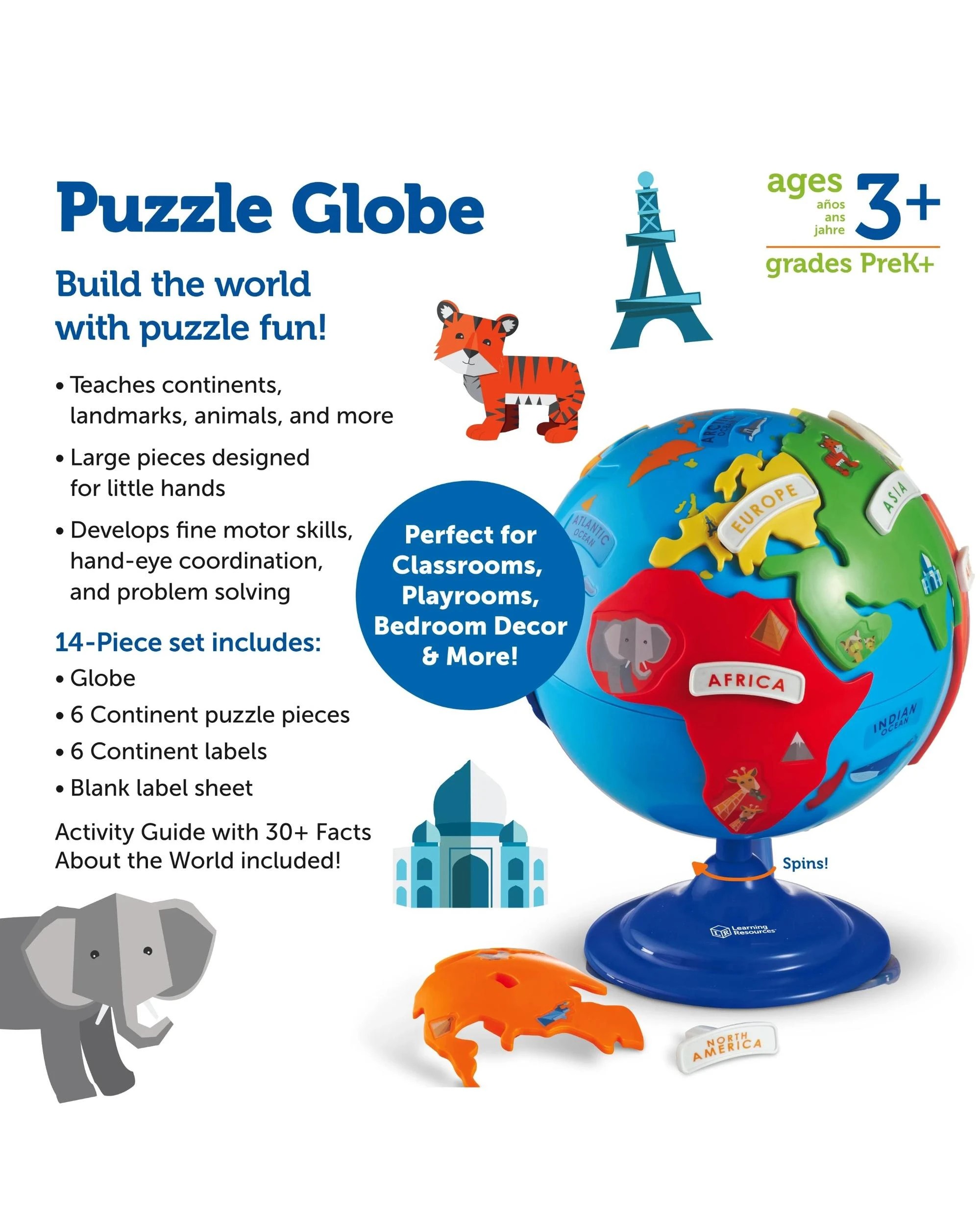 7 Learning Resources Puzzle Globe, 7 of 9