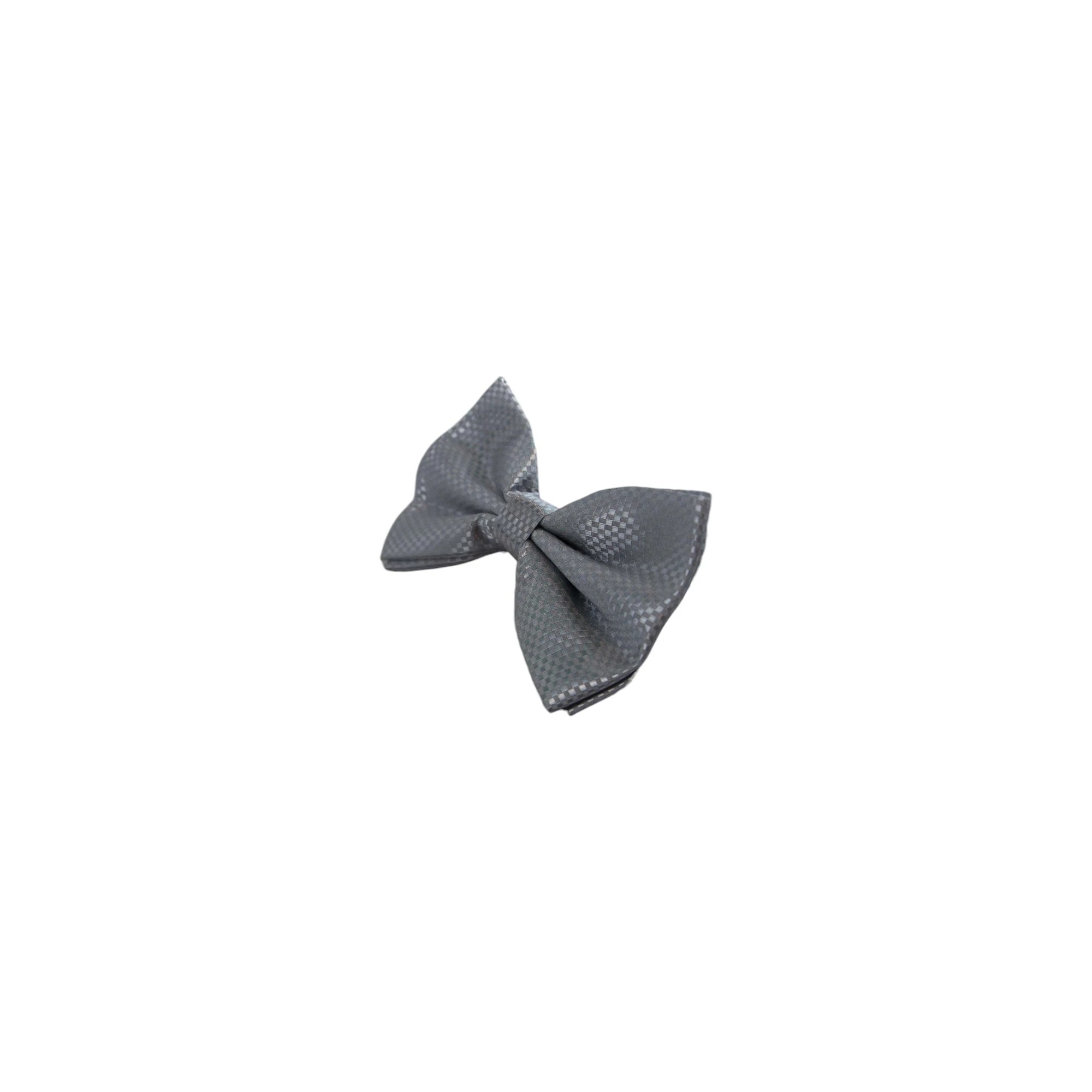 4 Zasel Mens Silver Disco Shine Checkered Patterned Bow Tie - Silver, 4 of 4