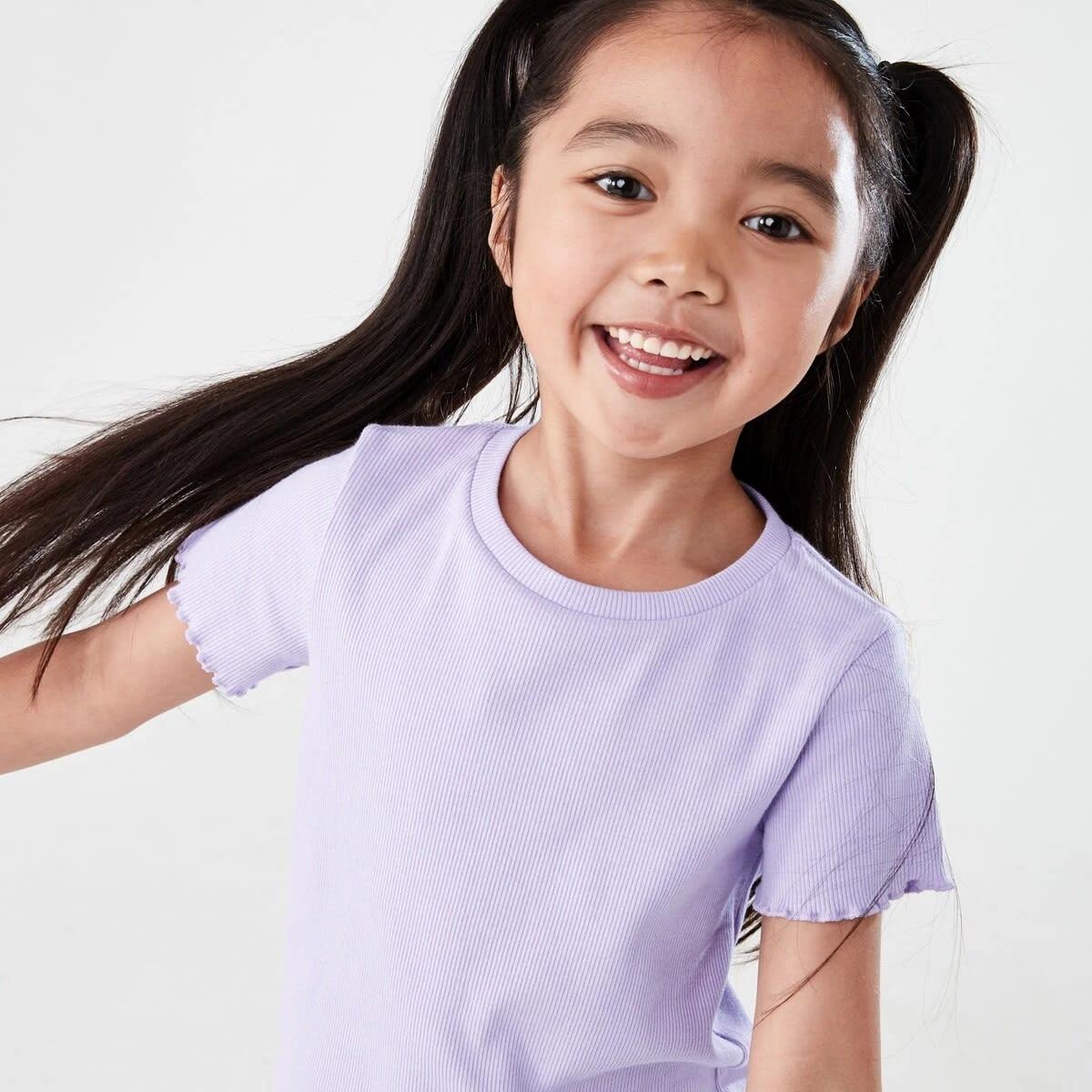 3 Short Sleeve Rib T-shirt PASTEL LILAC, 3 of 8