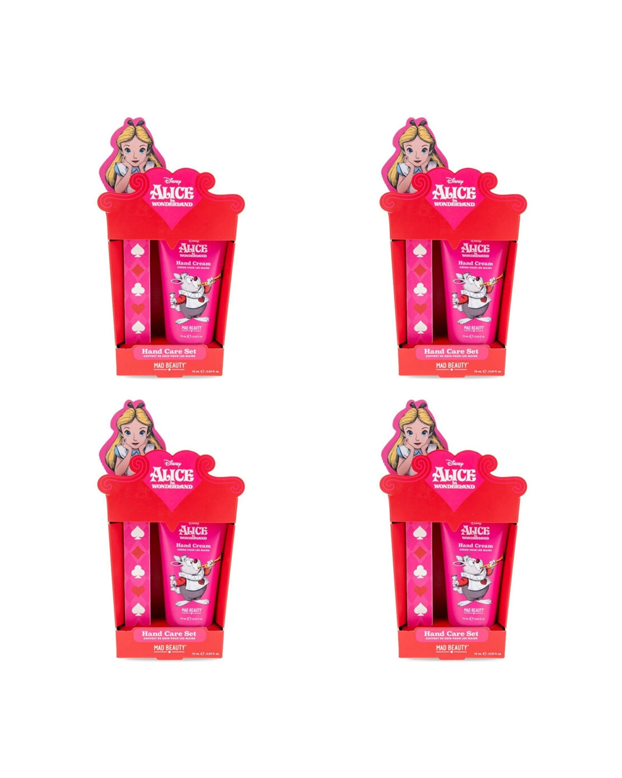 1 DISNEY 4PK Alice In Wonderland Hand And Nail Care Duo Set 75ml - Multi, 1 of 3