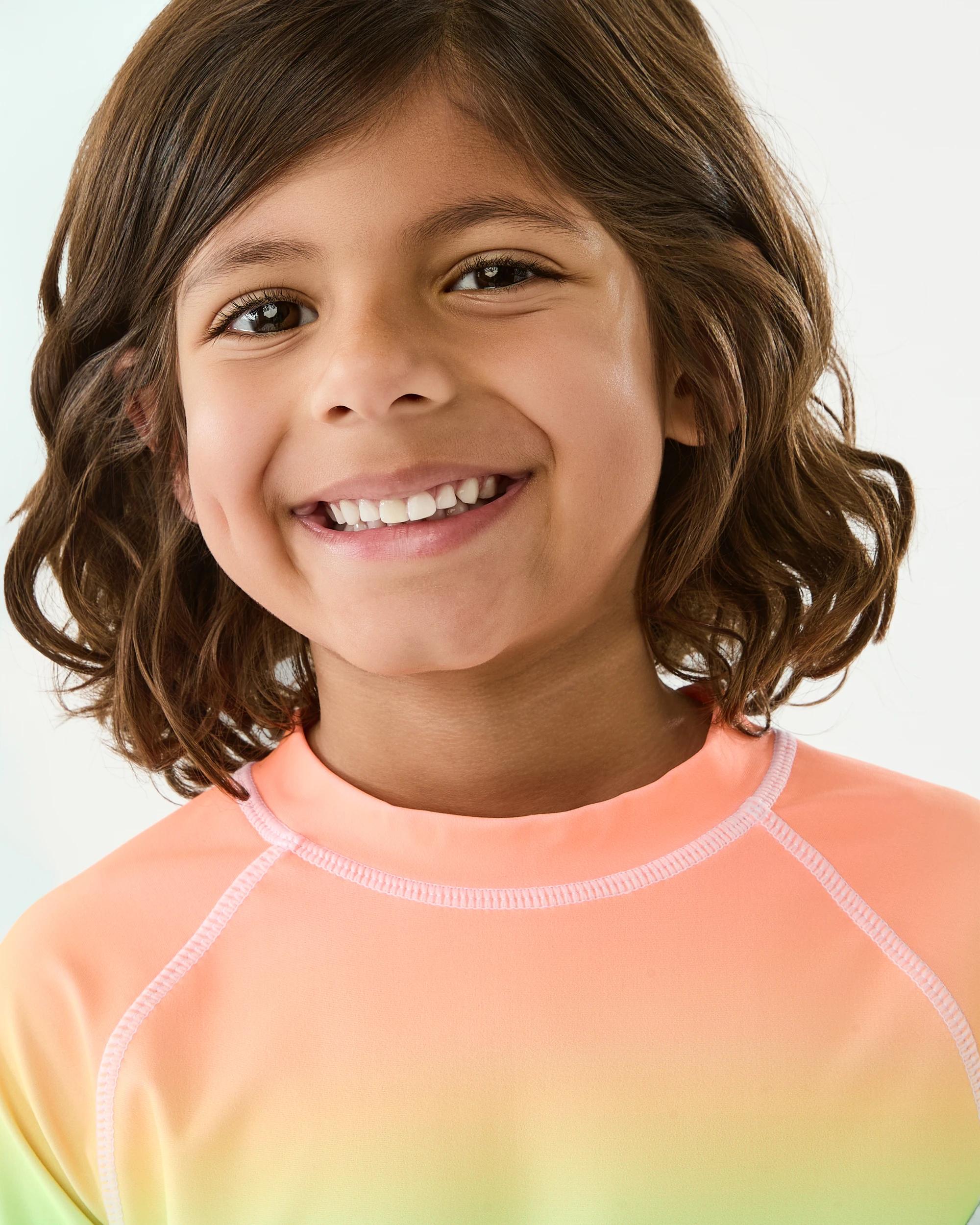 3 Printed Long Sleeve Rash Vest Ombre, 3 of 6