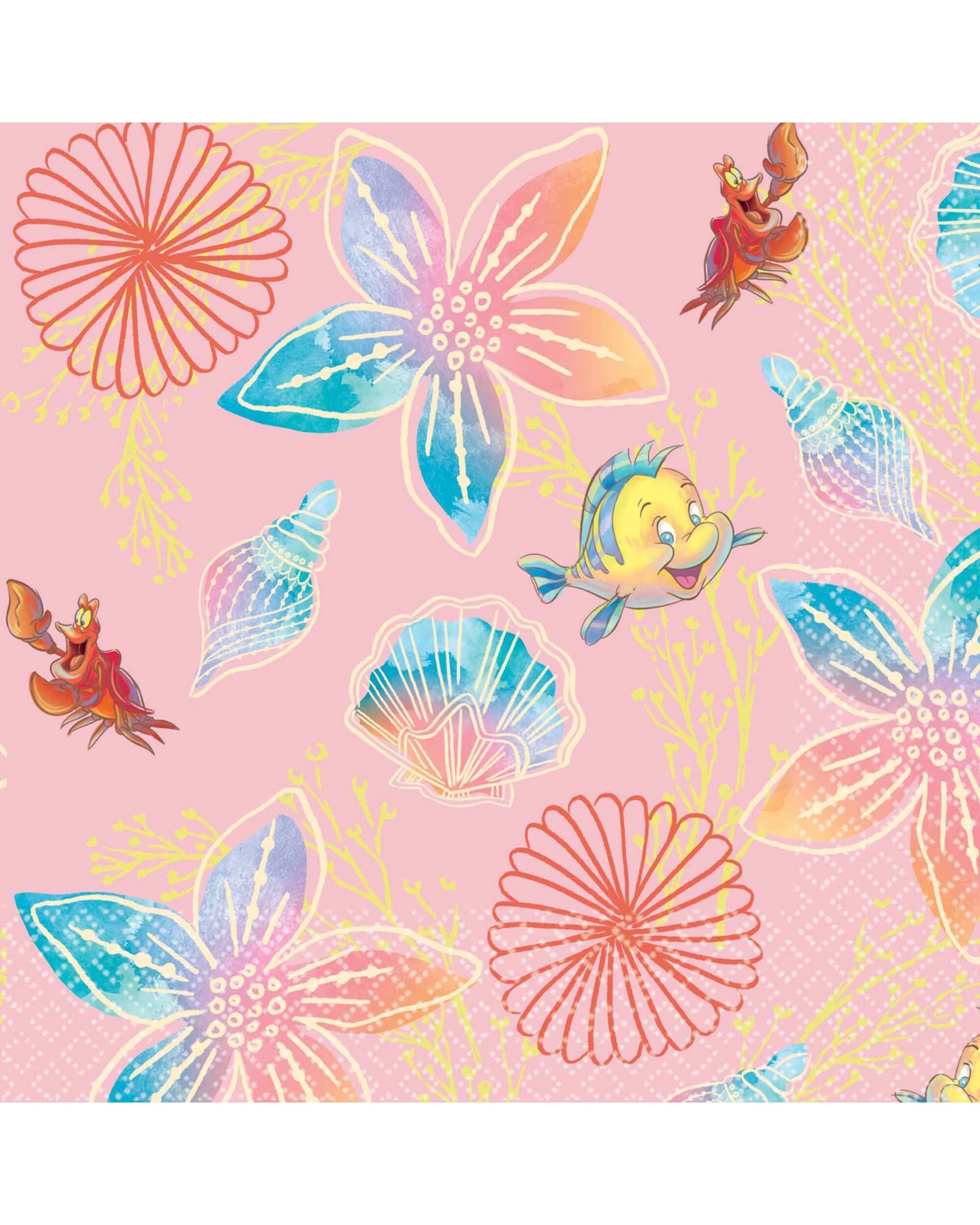 1 Disney The Little Mermaid Large Napkins Serviettes Pack of 16, 1 of 1