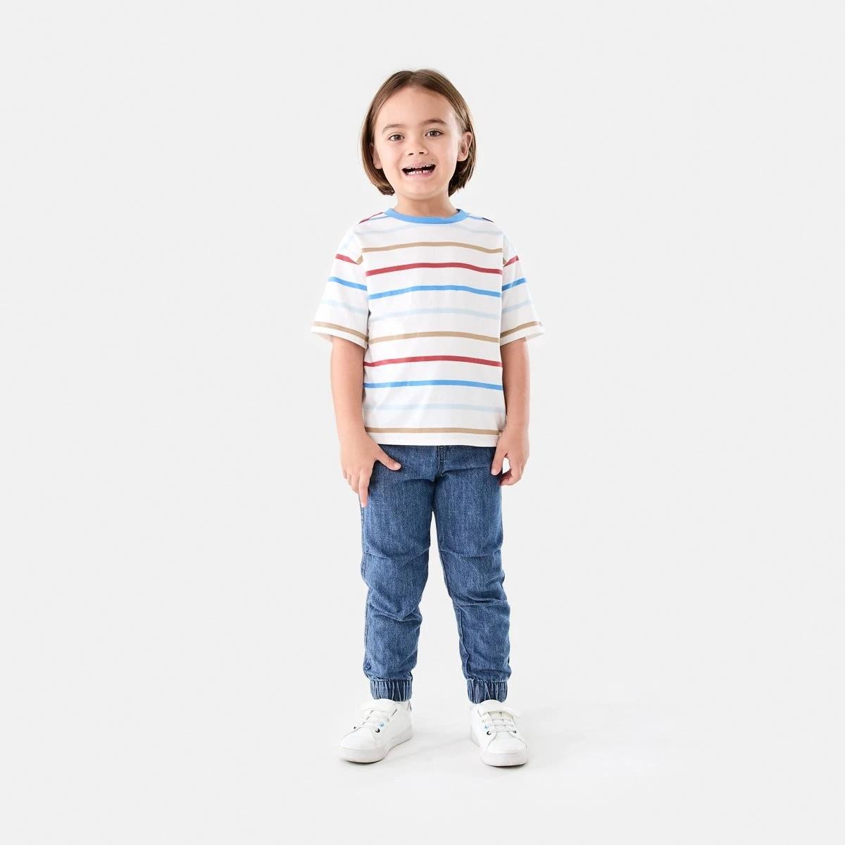 5 Stripe T-shirt THICK AND THIN MULTI STRIPE, 5 of 6