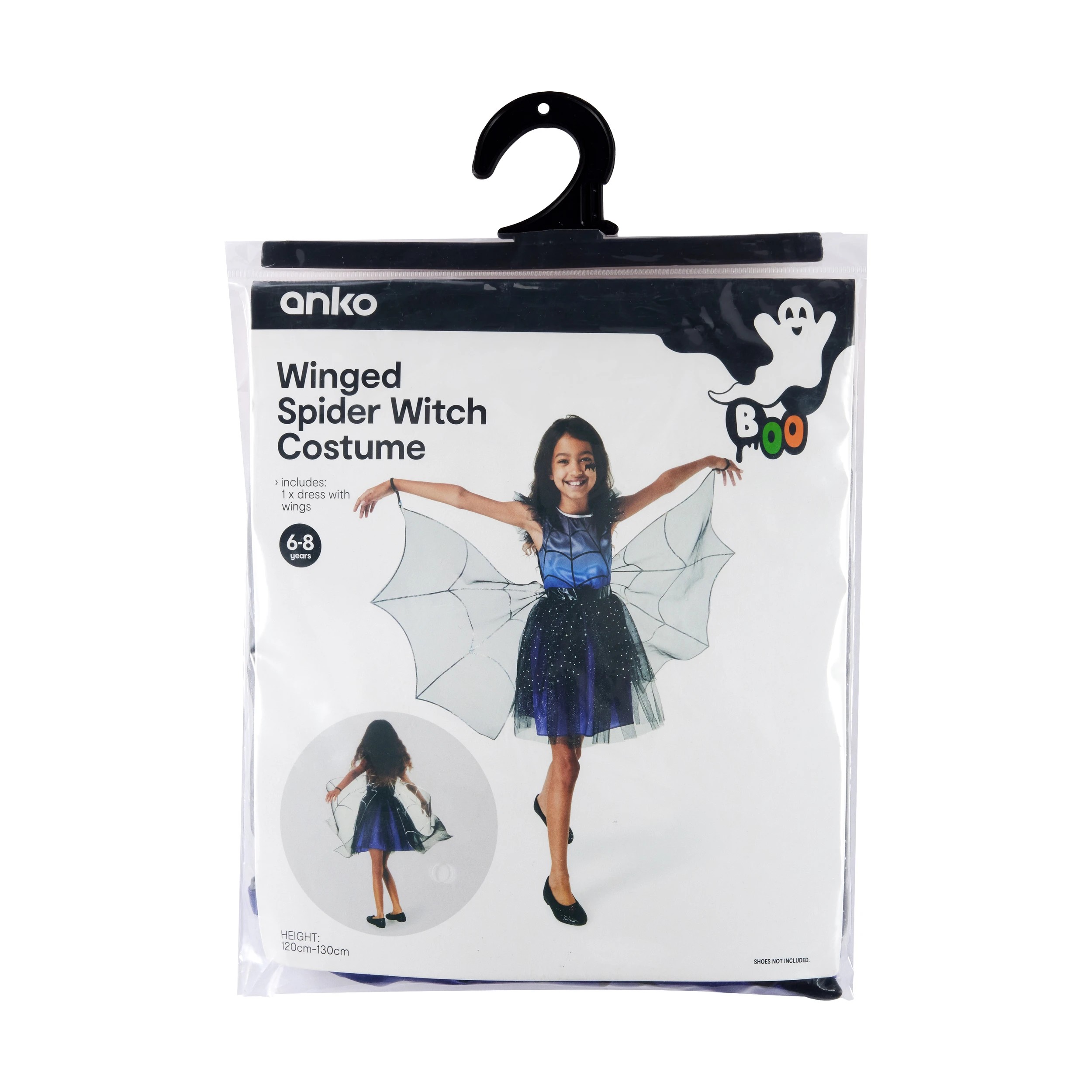 6 Winged Spider Witch Costume - Ages 6-8, 6 of 7