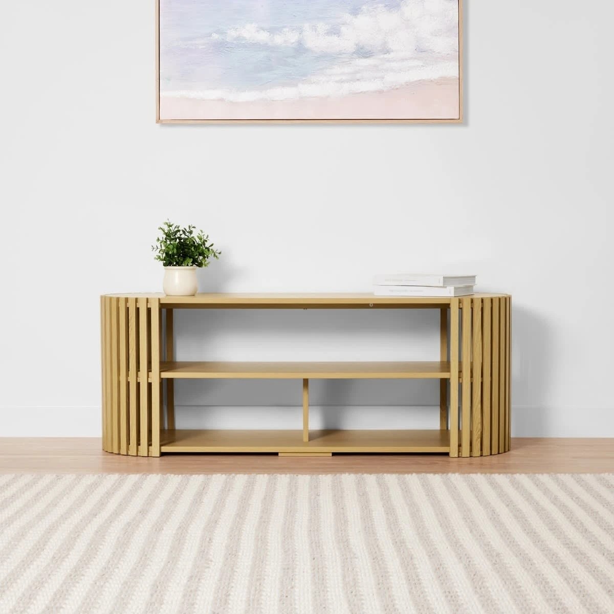 1 Nate Entertainment Unit - Brown, 1 of 8