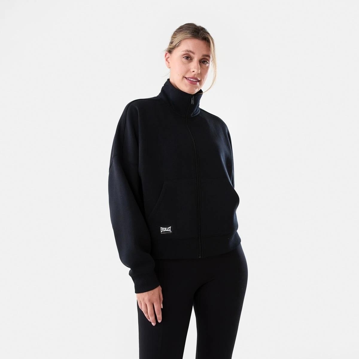 2 Everlast Womens Zip Through Sweatshirt Black, 2 of 8