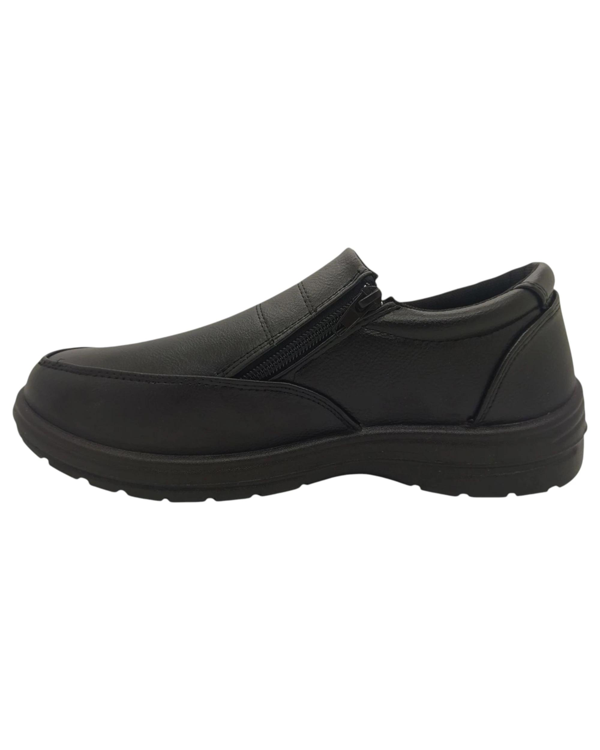 2 Grosby Mens Arnie Black Dress Work Casual Formal Slip On Shoes BLACK, 2 of 4