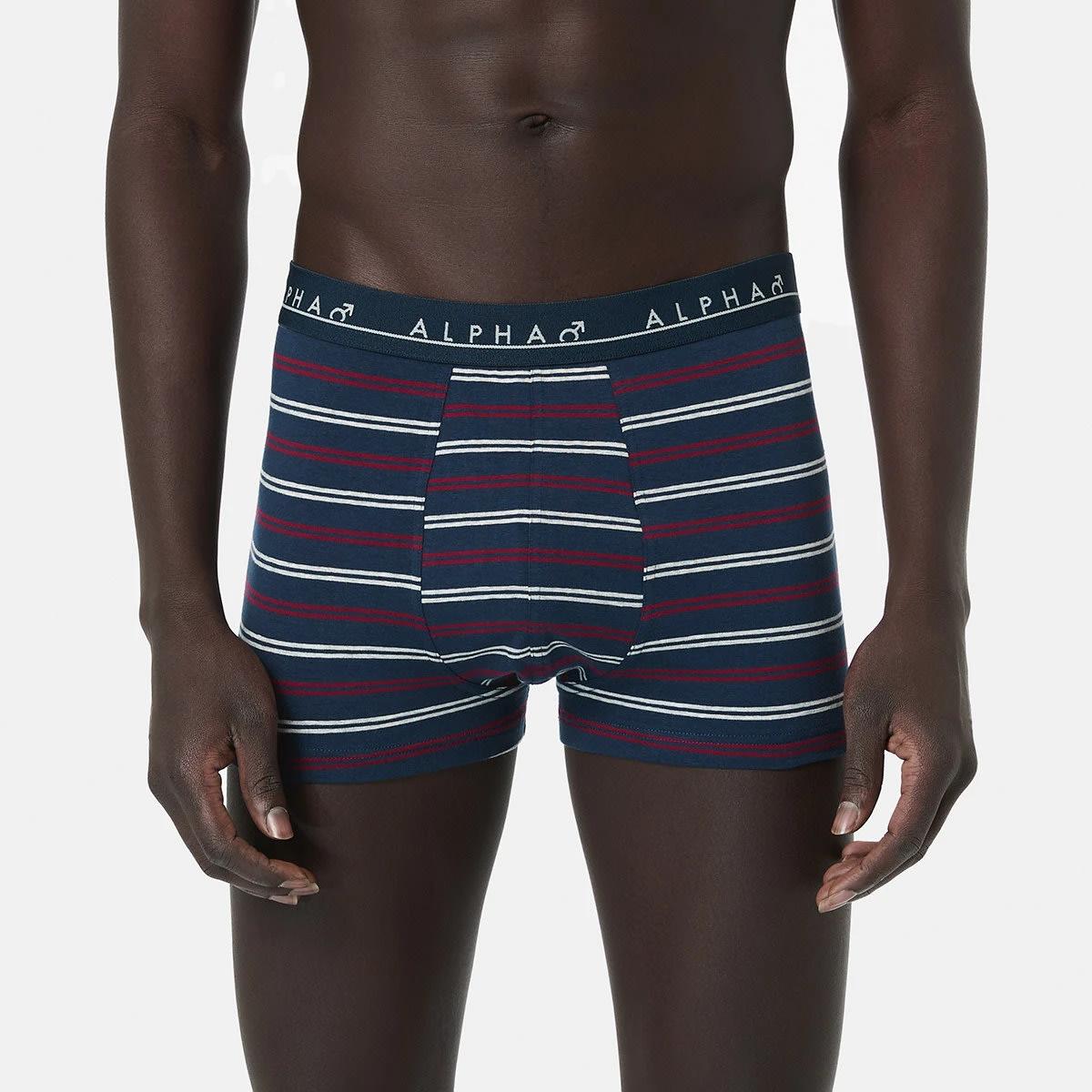 4 5 Pack Stripe and Plain Trunks RED NAVY GREY MULTI, 4 of 10