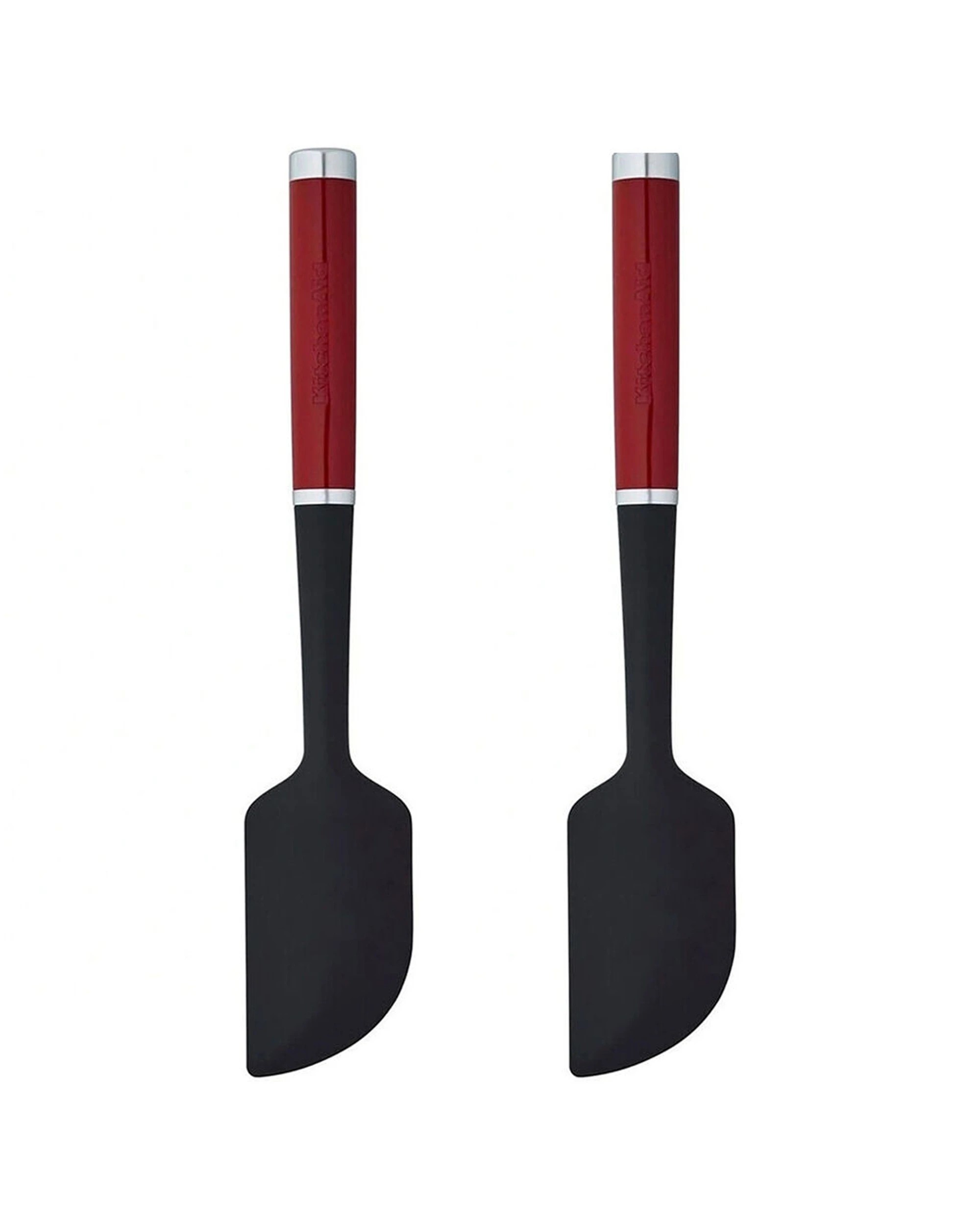 1 KitchenAid Silicone Scraper Spatula 2PK Flexible Silicone Curved Edge Utensil - Red, 1 of 1