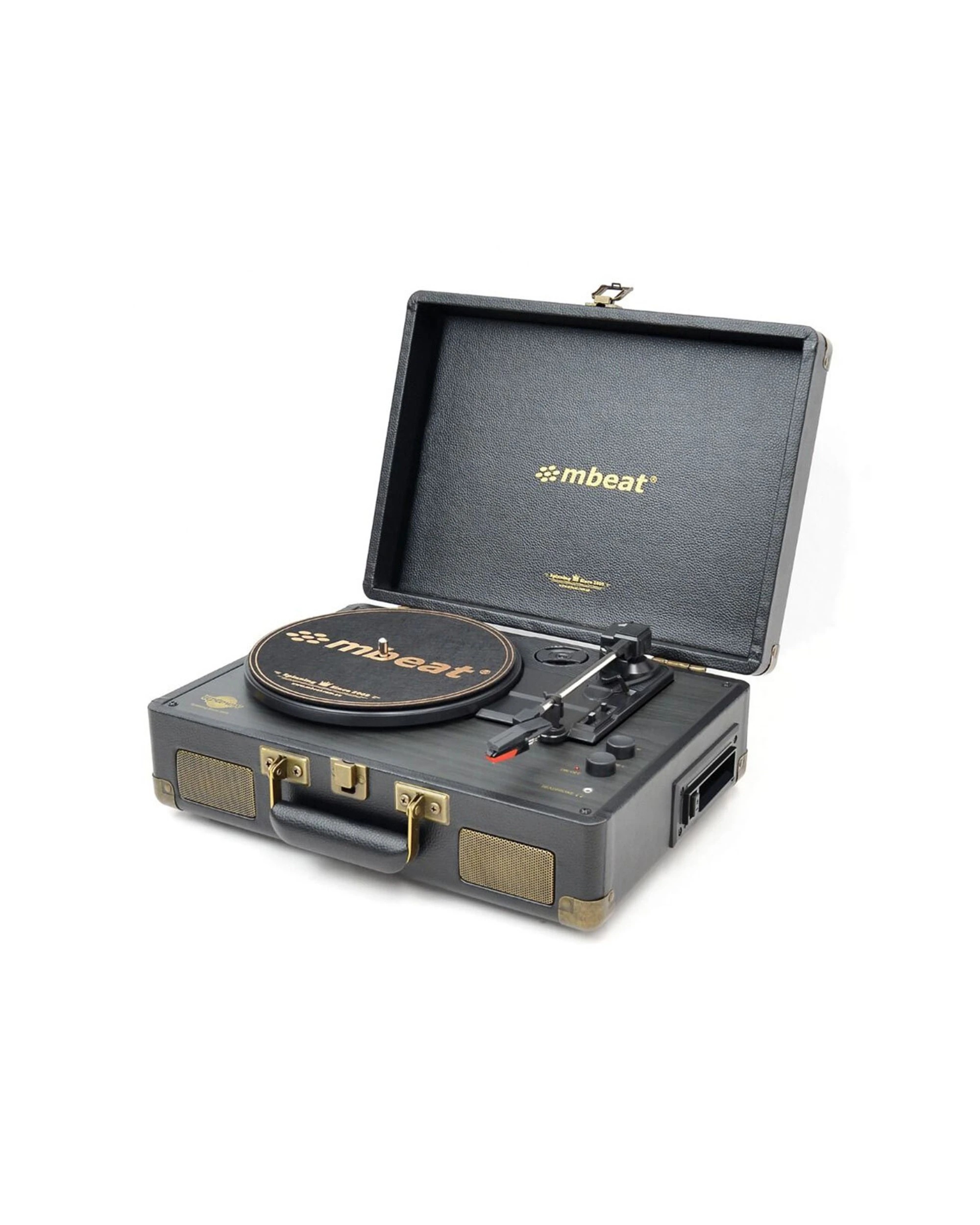 mBeat Uptown Retro 2 in 1 Turntable Player Bluetooth - Black - Kmart