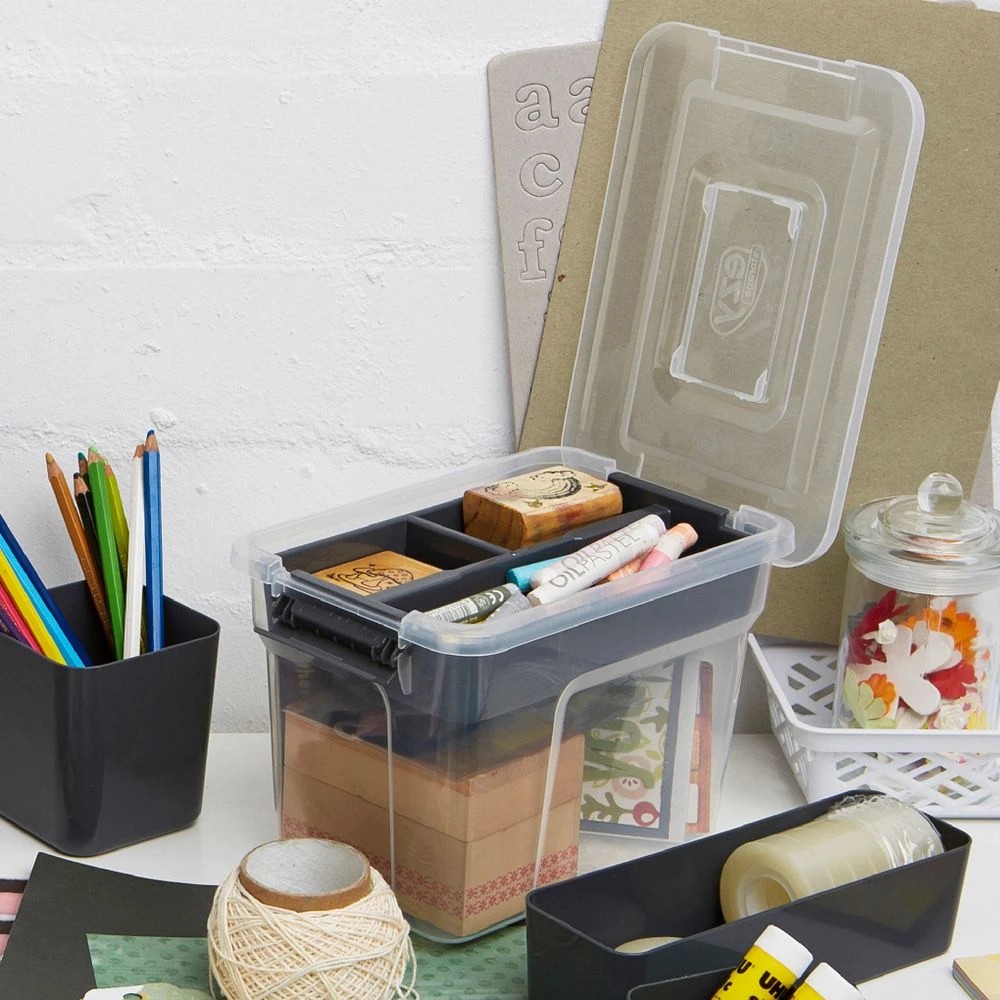 8 Ezy Storage 8L Sort It Storage Container Transparent Grey, 8 of 10