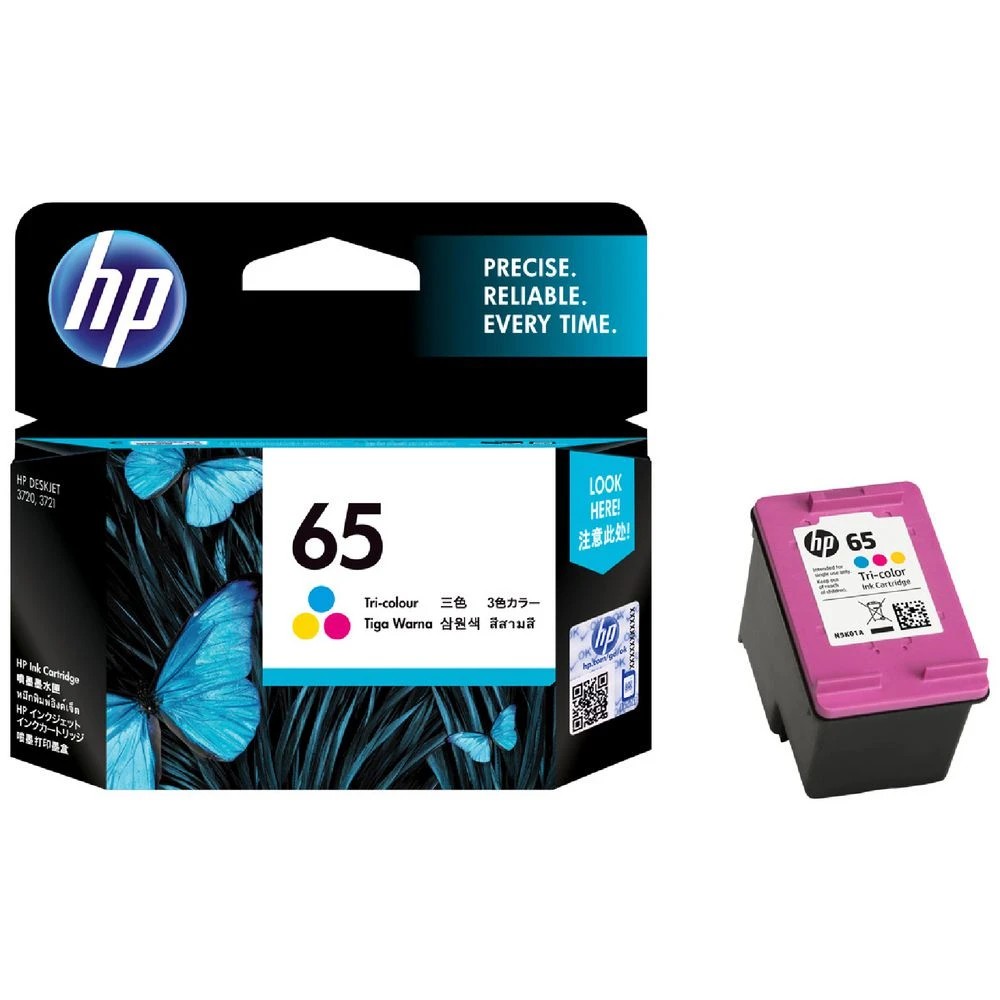 1 HP 65 Tri colour Ink Cartridge, 1 of 6