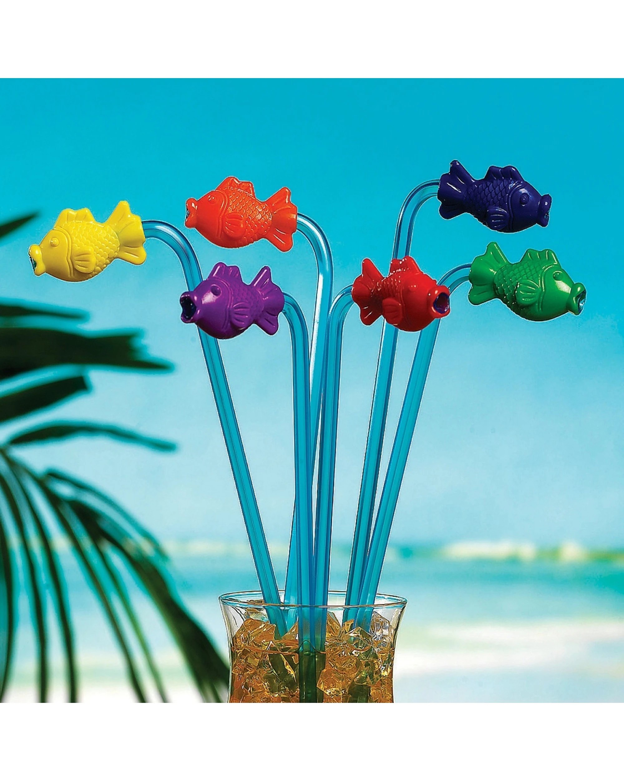 2 Fun Express Plastic Fish Straws Pack of 12 - Multi, 2 of 2