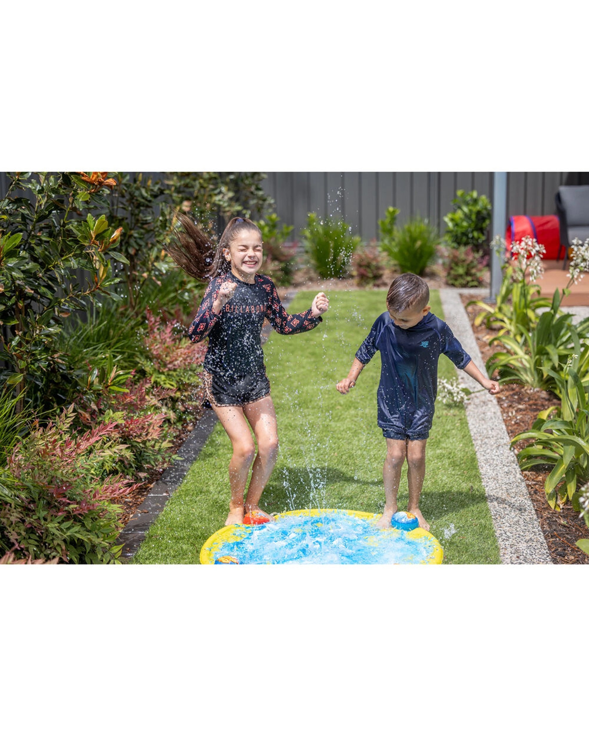 6 Go Play Stomp N Splash Blast Pad Inflatable Backyard Water Fun Kids - Multi, 6 of 9