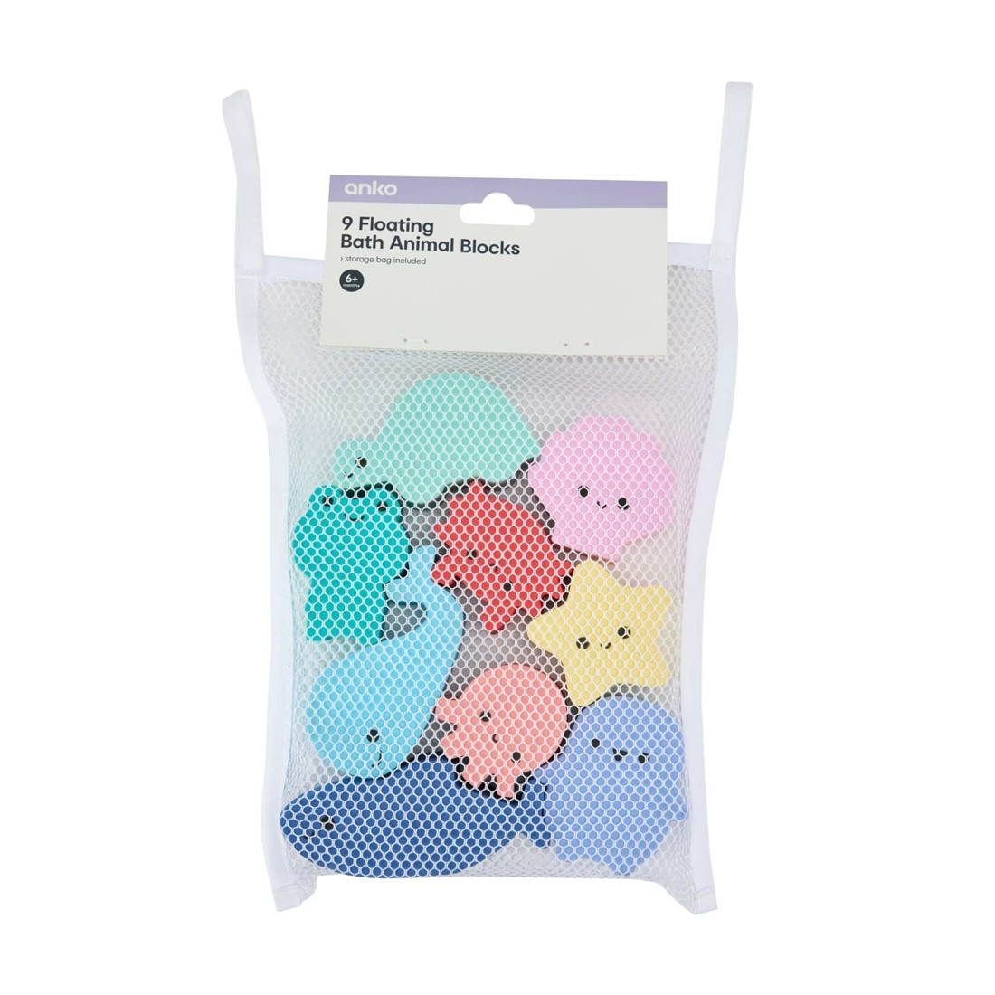 1 9 Piece Floating Bath Animal Blocks, 1 of 5