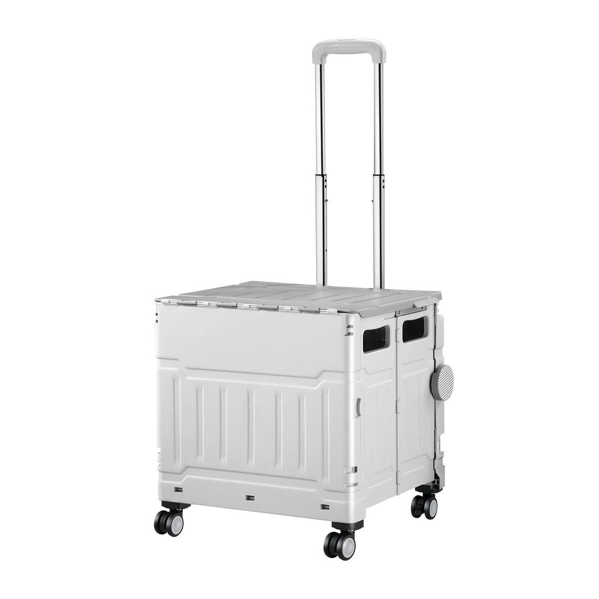 2 LUXSUITE Shopping Trolley Cart Foldable Wheeled Utility Folding Crate Grocery, 2 of 2
