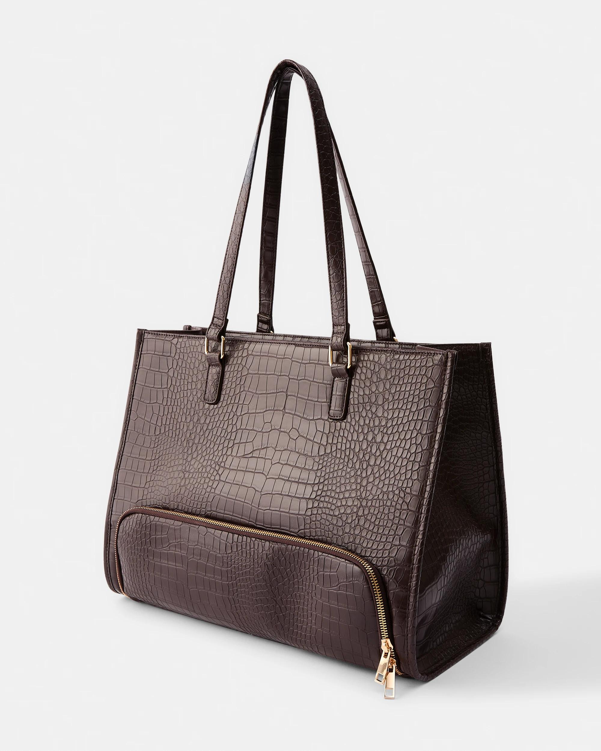 2 2-in-1 Work Tote Bag Deep Fudge, 2 of 10