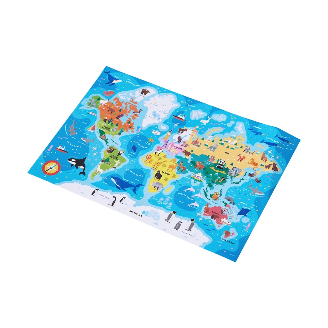 6 Learn About the World Map: Giant Educational Poster and Stickers, 6 of 9