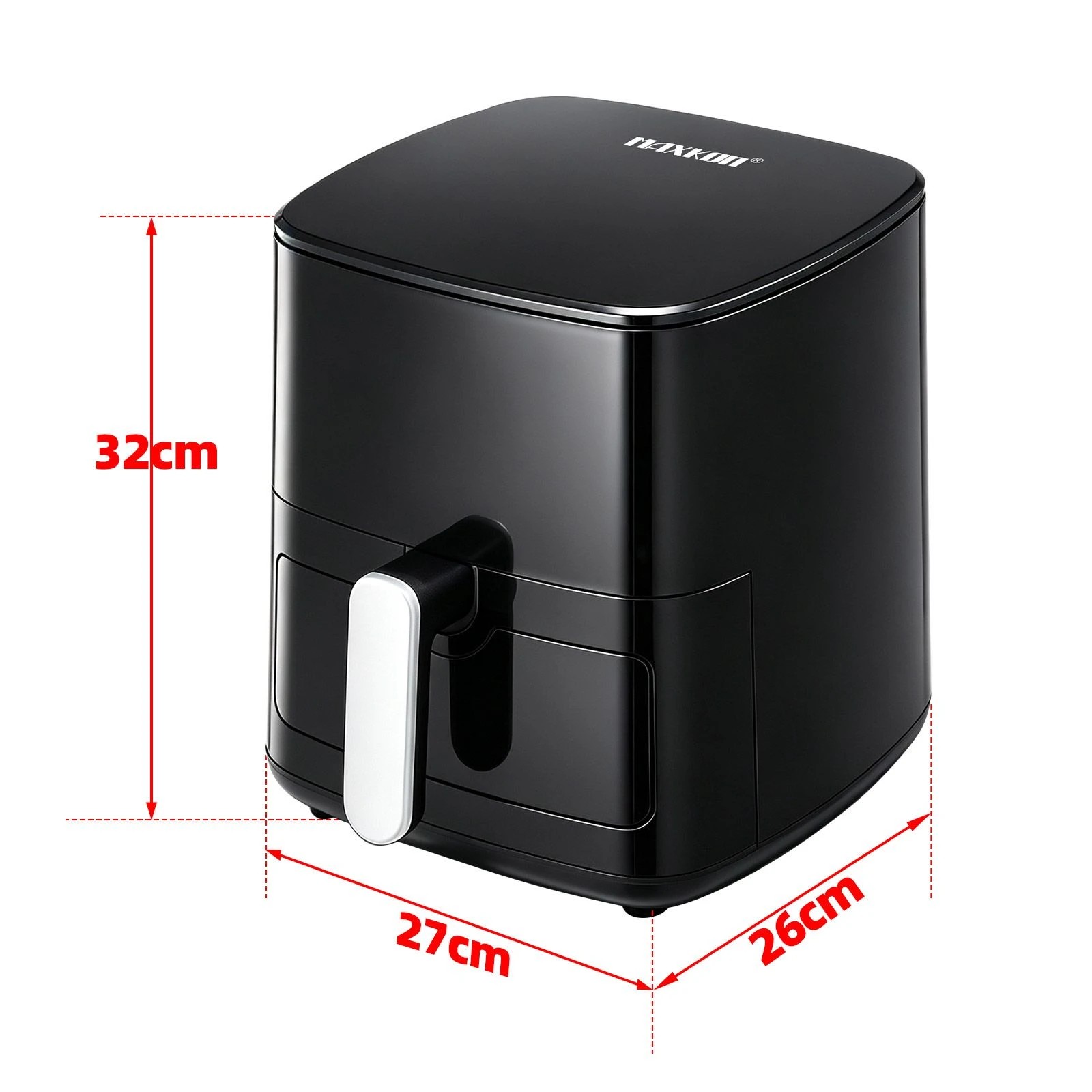 2 Maxkon 5L Air Fryer Oven with Viewing Window & Touch Screen 8-in-1 1400W Countertop Kitchen Cooker, 2 of 6