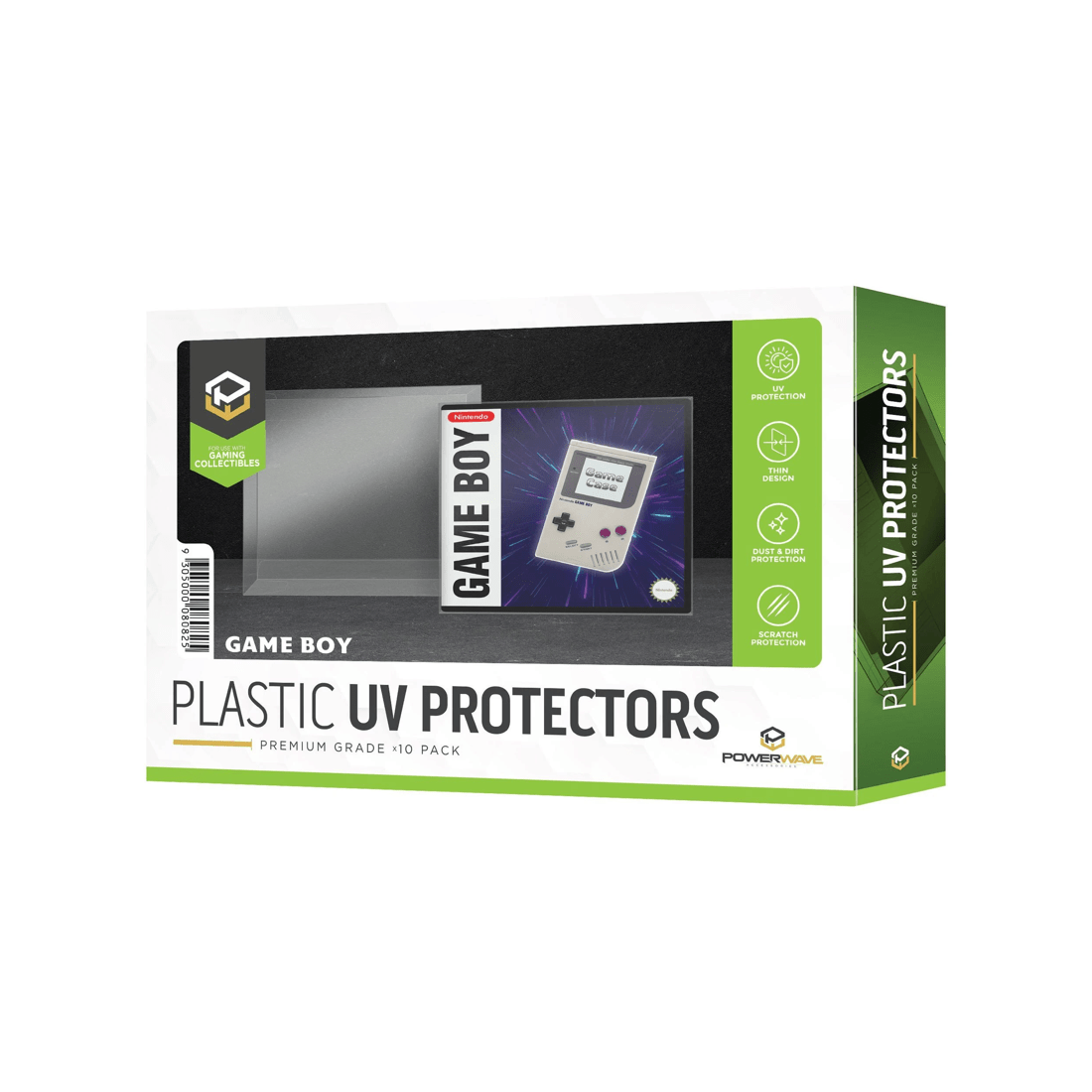 1 Powerwave Gameboy Game Box 0.5mm Plastic UV Protector 10 Pack - Clear, 1 of 4