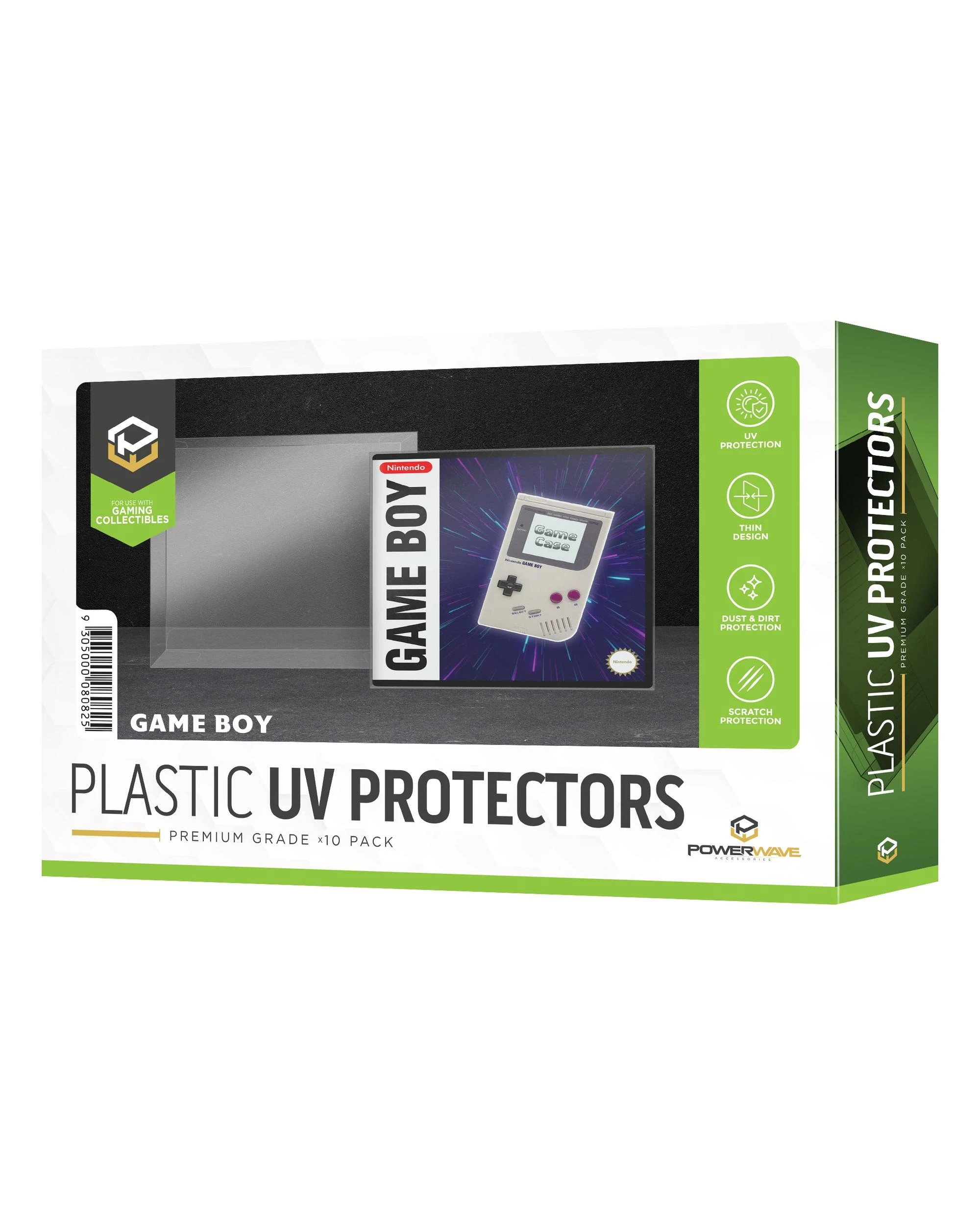 1 Powerwave Gameboy Game Box 0.5mm Plastic UV Protector 10 Pack - Clear, 1 of 4