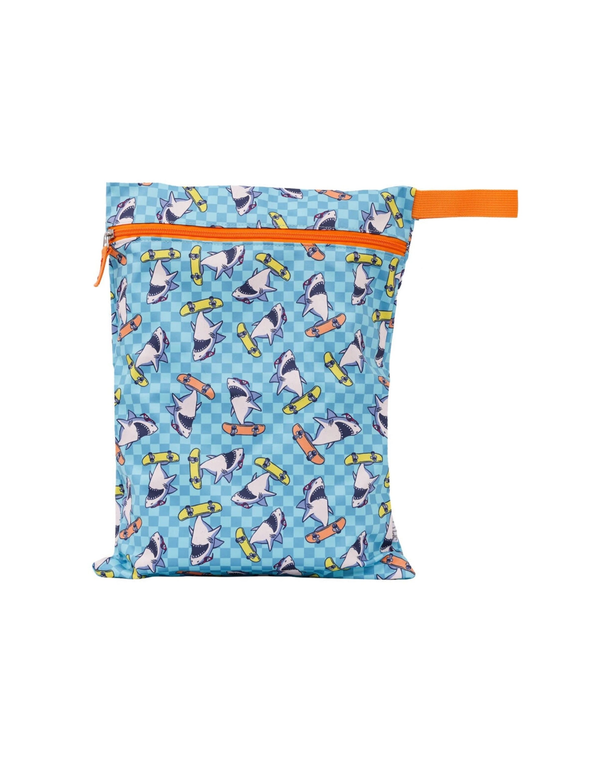 1 Splosh Out & About Shark Waterproof Kids/Children Wet Bag 40x30cm - Blue, 1 of 5