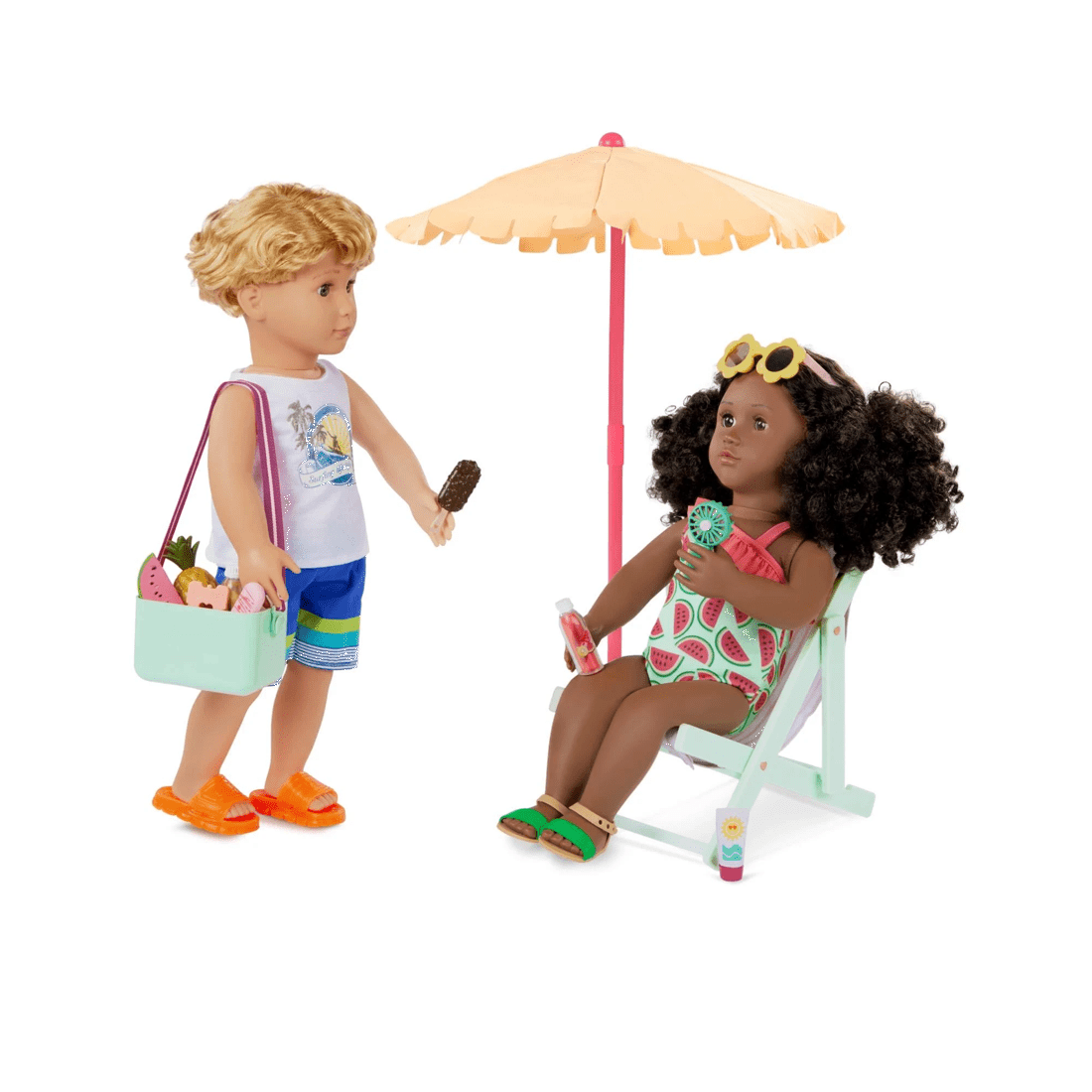 4 Our Generation Sunny & Cool Patio Set 18-inch Doll Outdoor Furniture & Accessories - Multi, 4 of 6