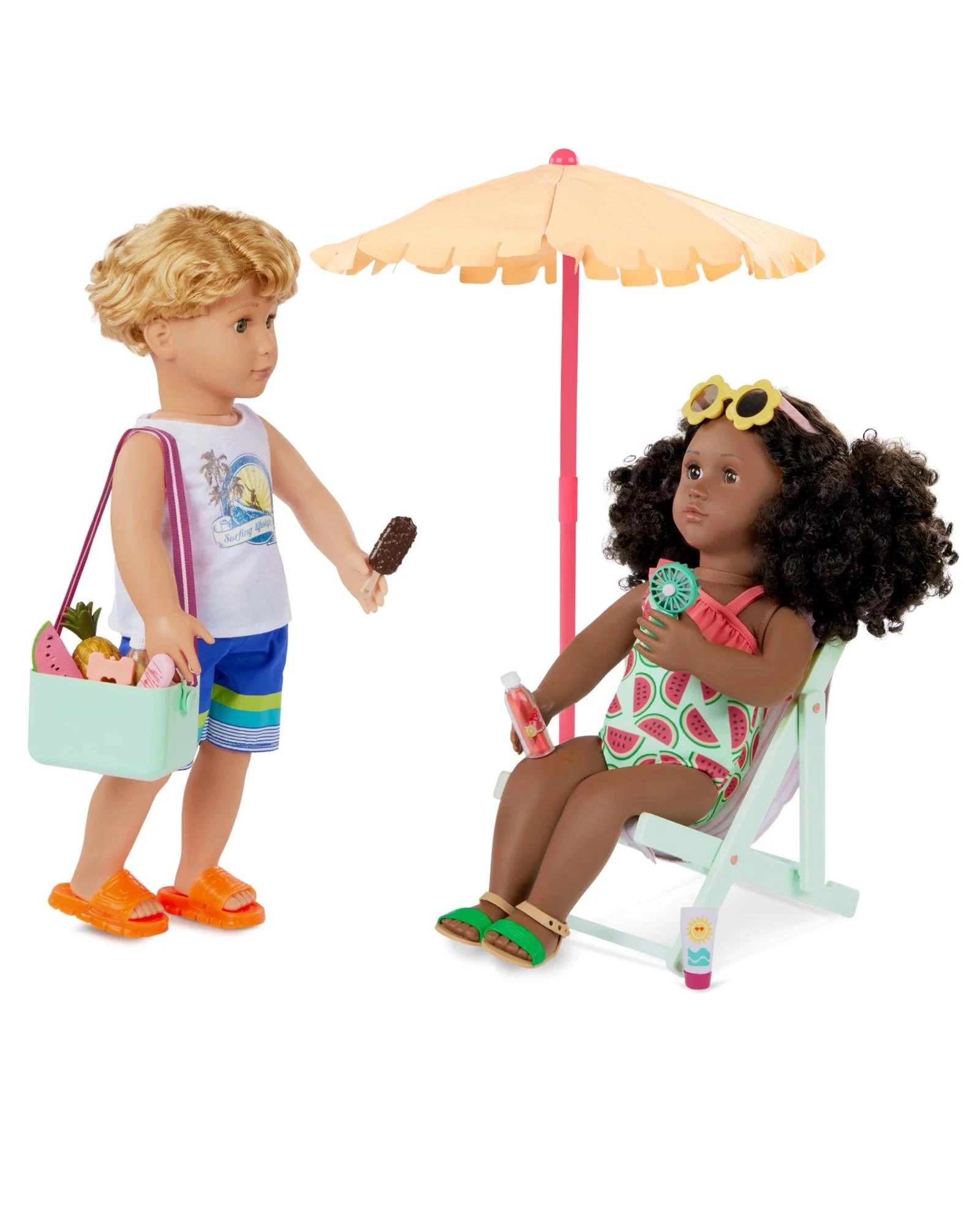 4 Our Generation Sunny & Cool Patio Set 18-inch Doll Outdoor Furniture & Accessories - Multi, 4 of 6