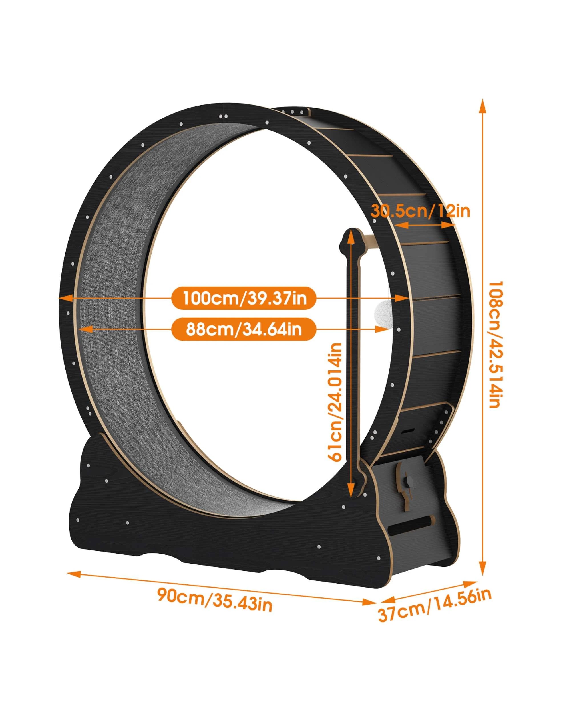 7 Advwin All-in-One Cat Exercise Wheel With Teaser Pet Treadmill, 7 of 7