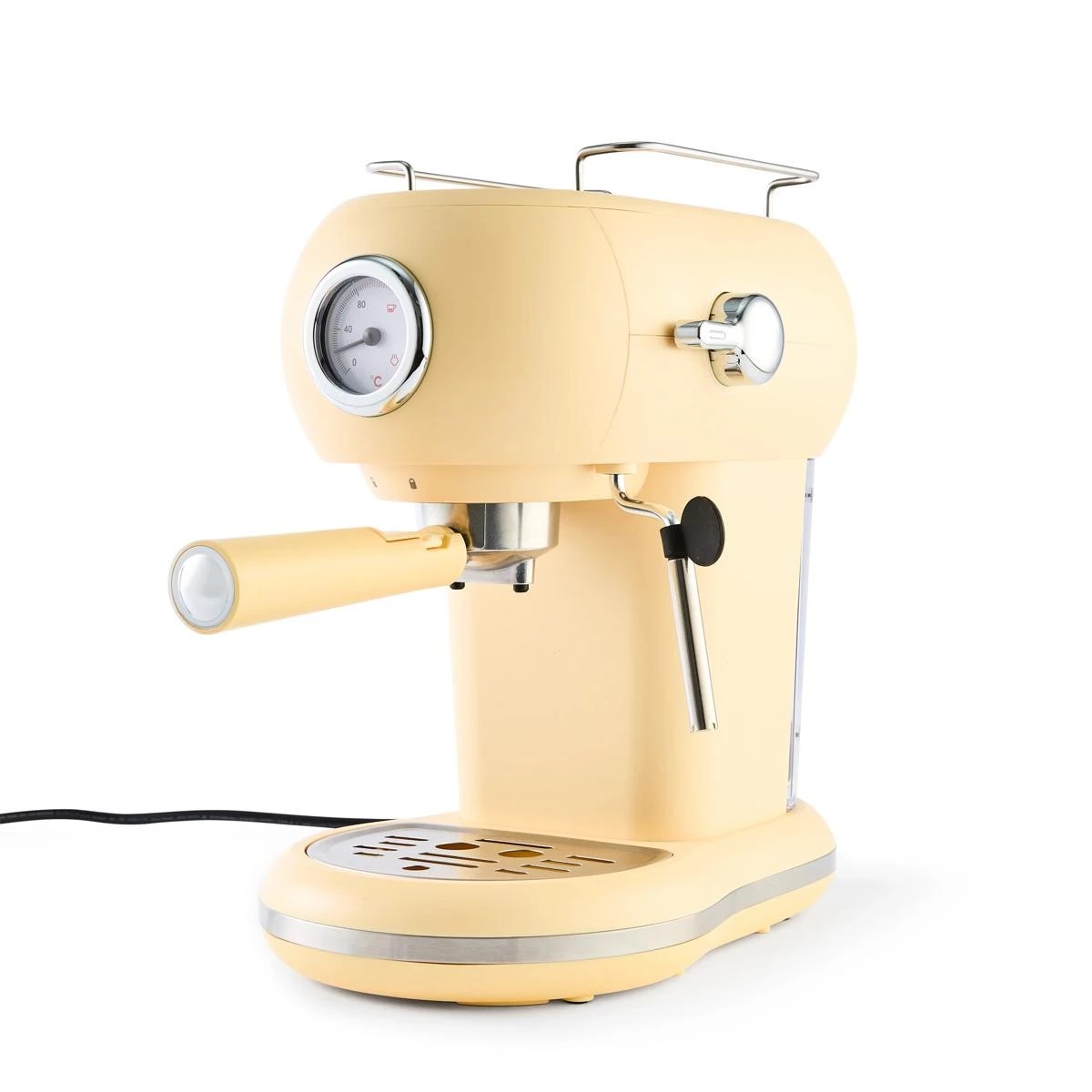 2 Retro Espresso Coffee Machine - Yellow, 2 of 8