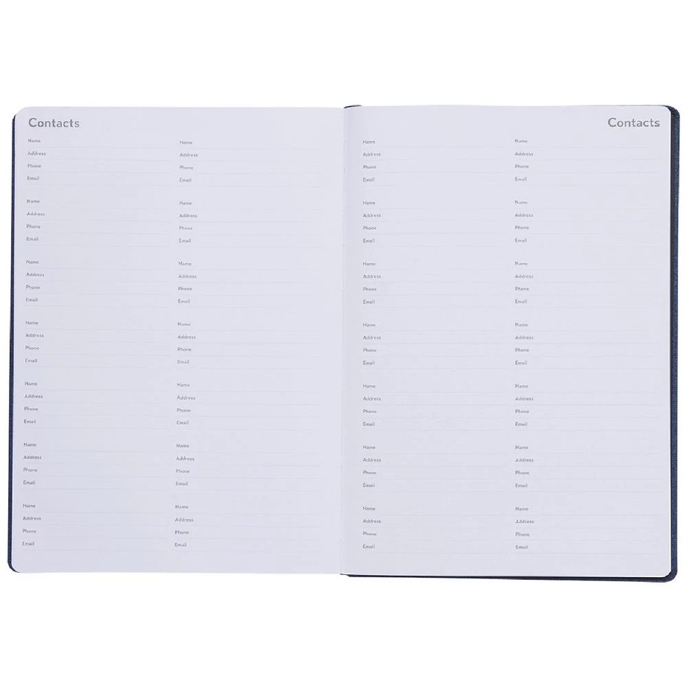 6 Otto A4 Recycled Day to Page Undated Diary Navy, 6 of 6