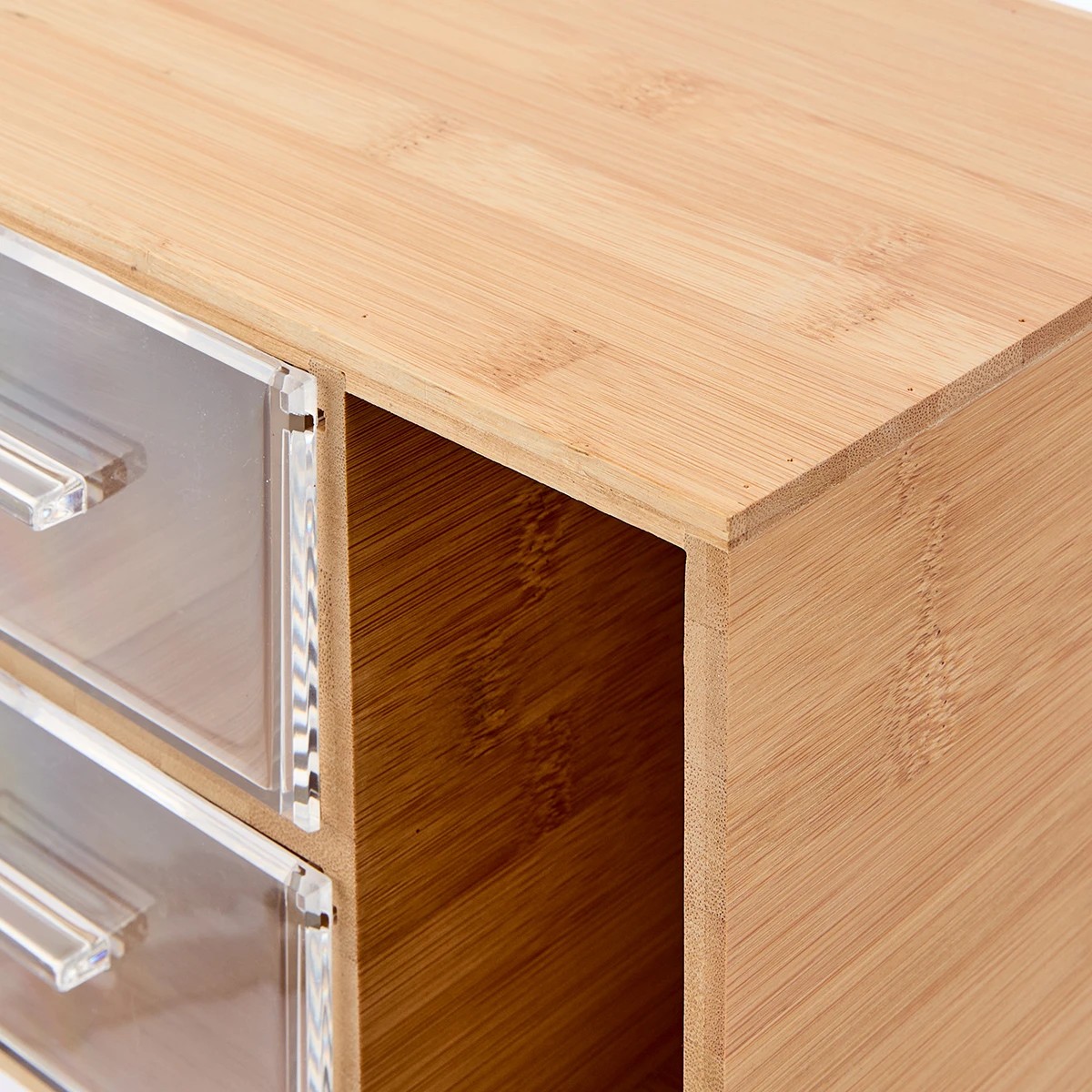 8 Bamboo and Plastic Square 2 Drawers, 8 of 8