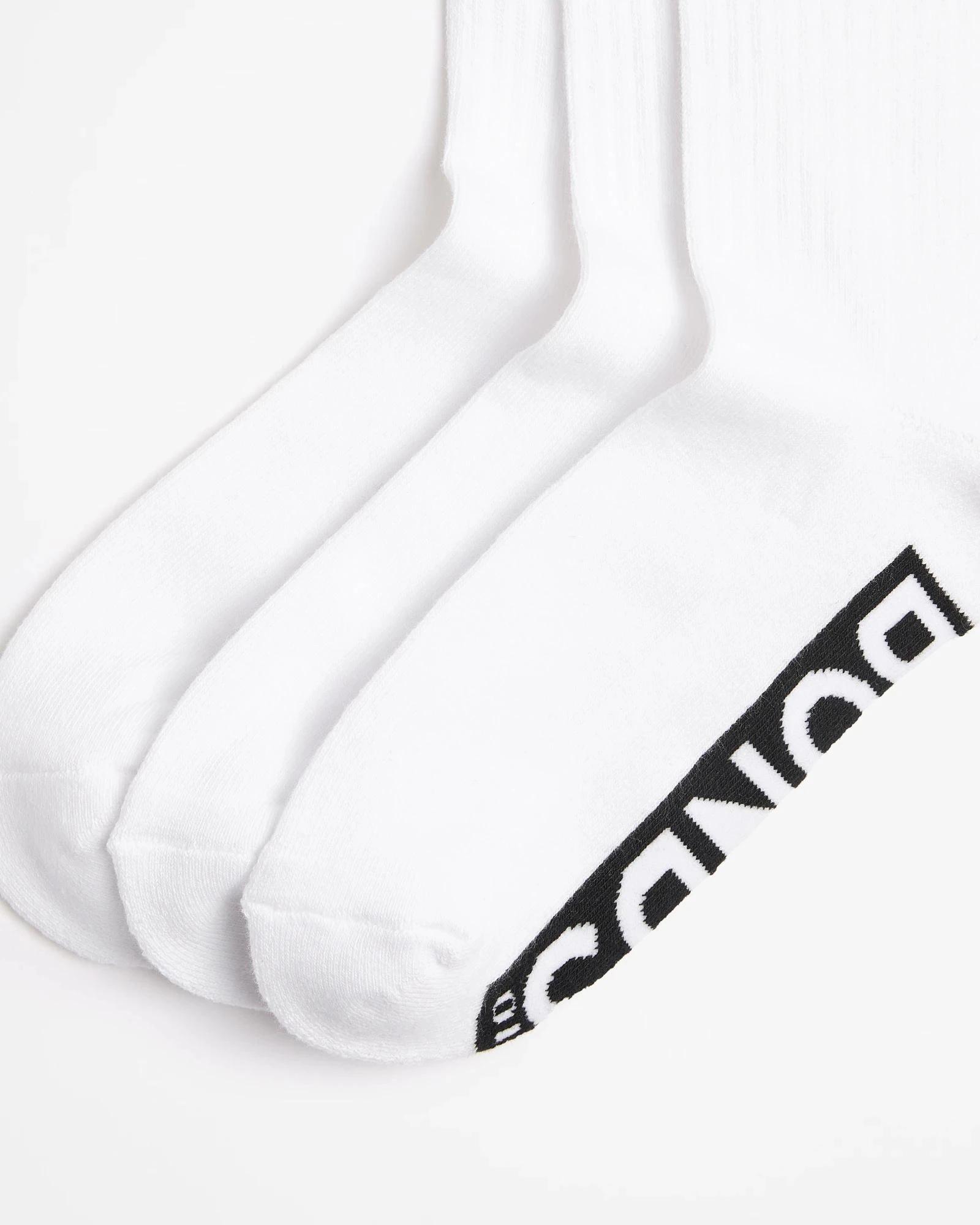 2 Cotton Blend Cushioned Crew Logo Sports Socks 3 Pack - Bonds WHITE, 2 of 3