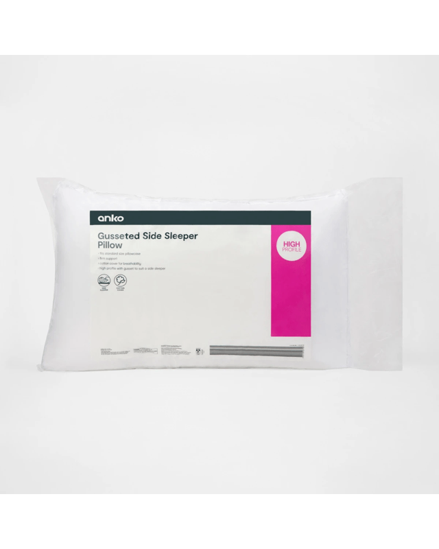 Gusseted Side Sleeper Pillow - High Profile, W