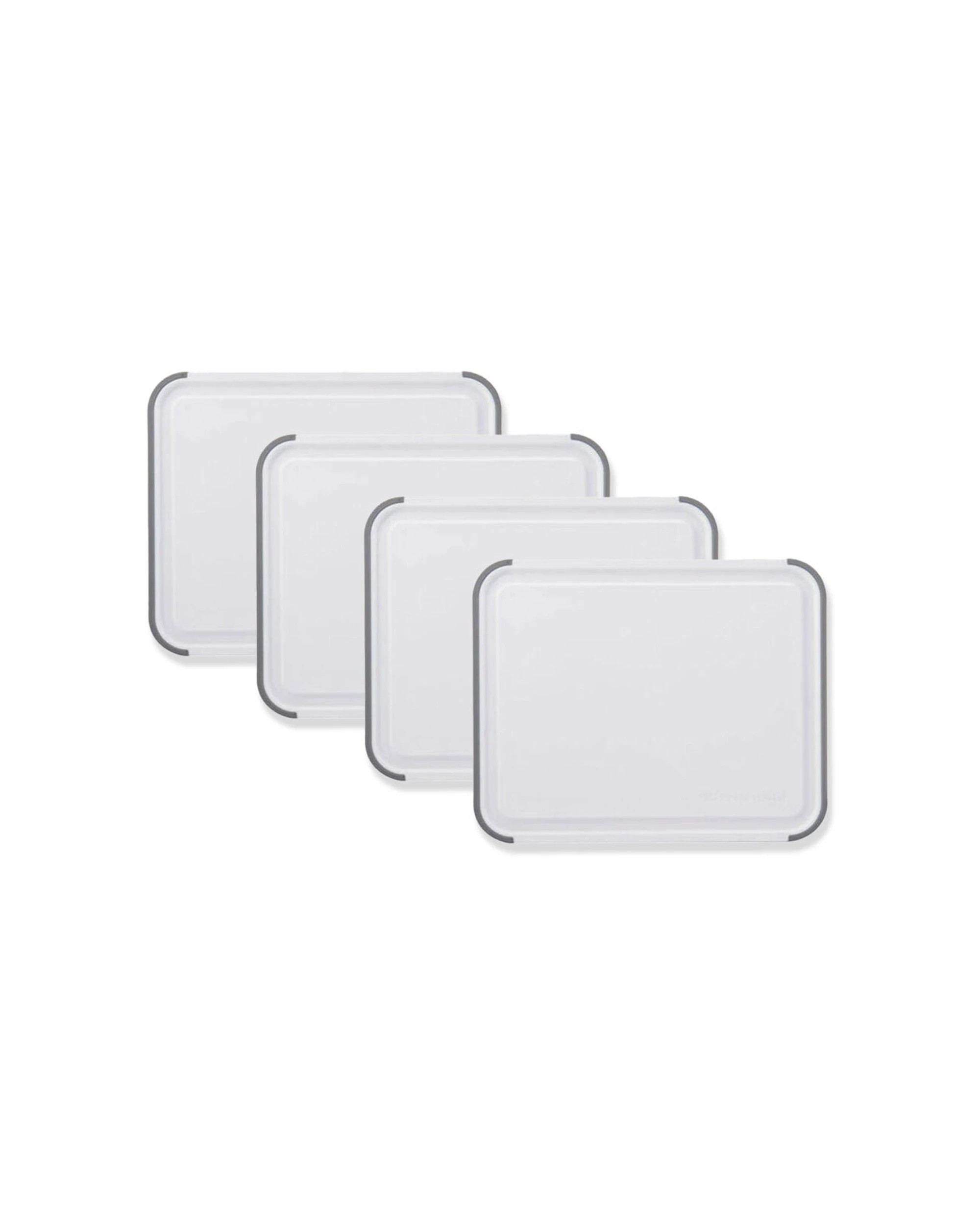 1 KitchenAid 4PK Reversible Chopping Board With Perimeter Trench Large - White, 1 of 6