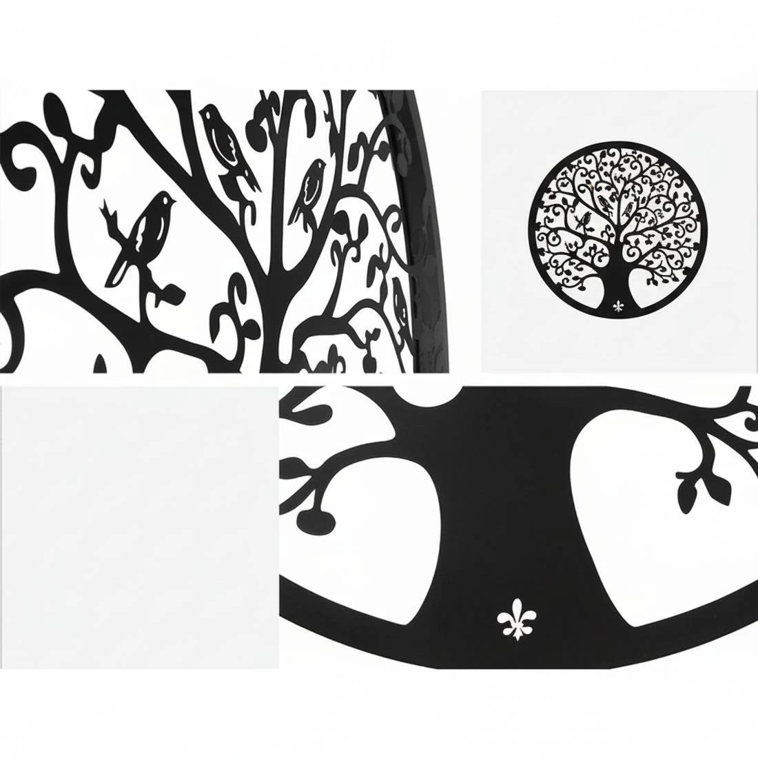 7 Artiss Metal Wall Art 60cm Hanging Sculpture - Black, 7 of 7